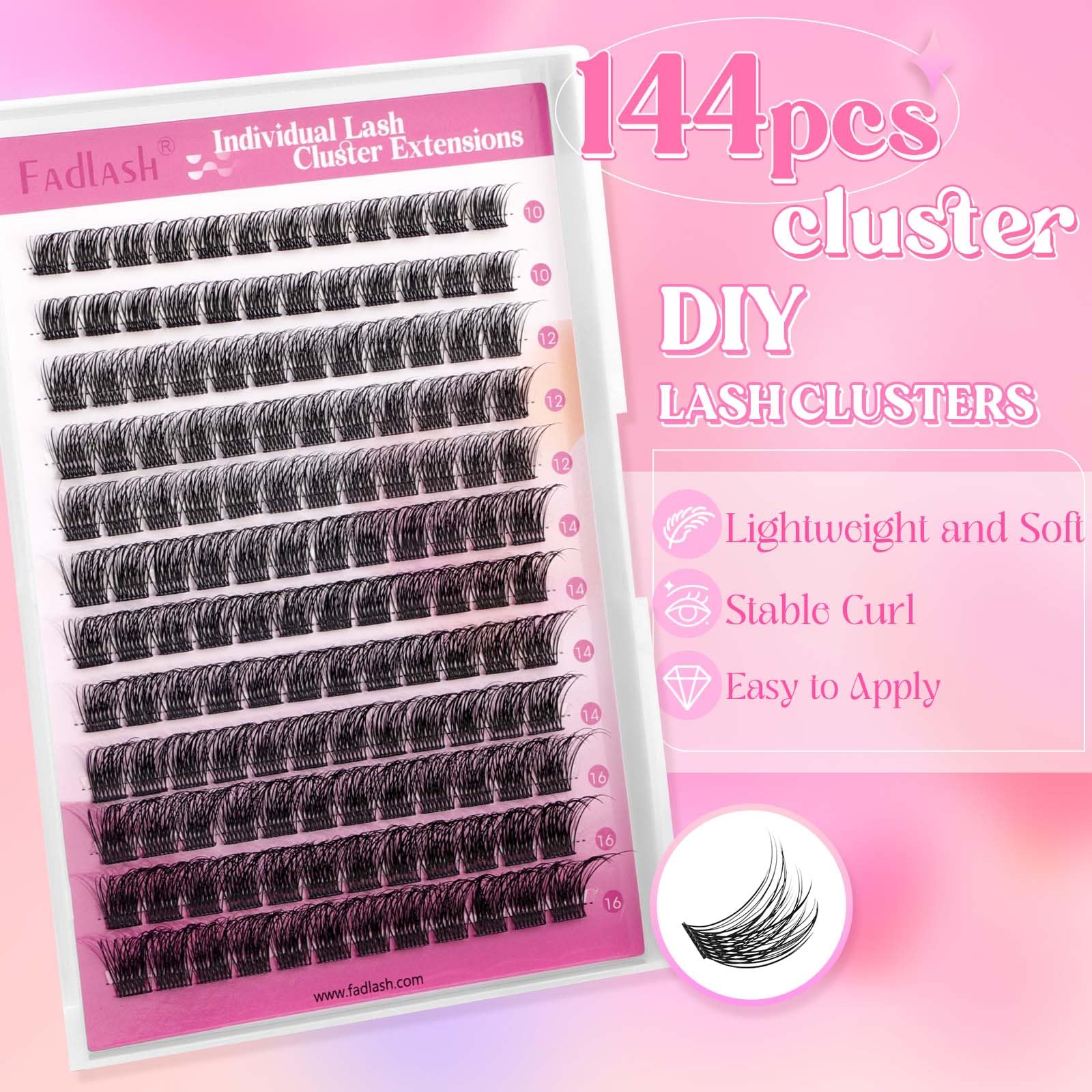 FADLASH J03 0.07mm D Curl 10-16mm Mixed Natural Look Fluffy Wispy Volume Lashes Tray DIY Eyelash Extensions - Image 3