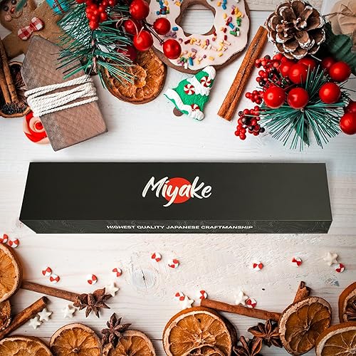 Miniatura 7 de Miyake Cuchillo de chef  Cuchillo de cocina profesional japonés de Damasco Gyuto de 8 pulgadas, cuchillos de chef japoneses de acero súper afilado,