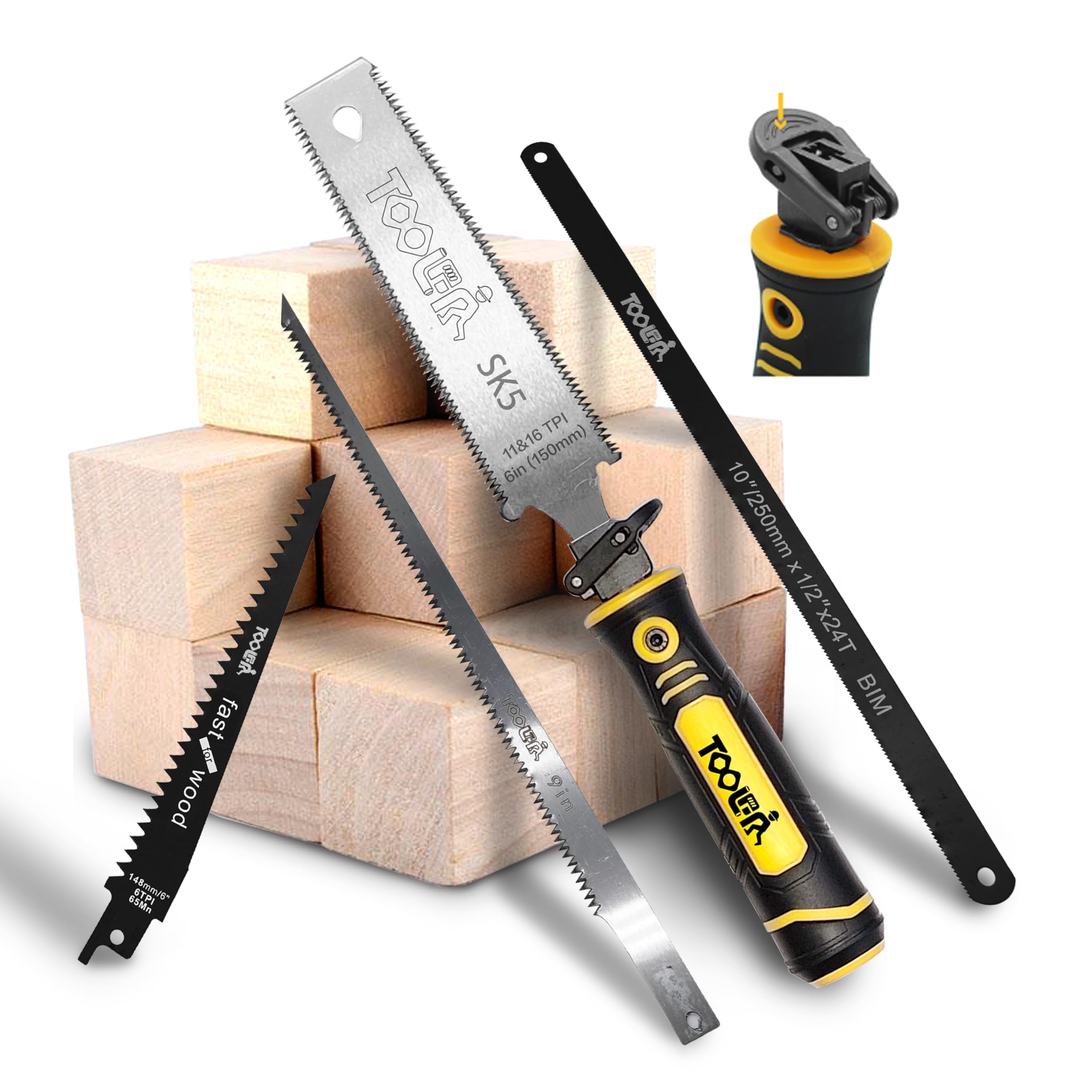 Vanfuoli 5-in-1 Japanese Pull Saw SK5 Steel Multi Blade Woodworking Metal