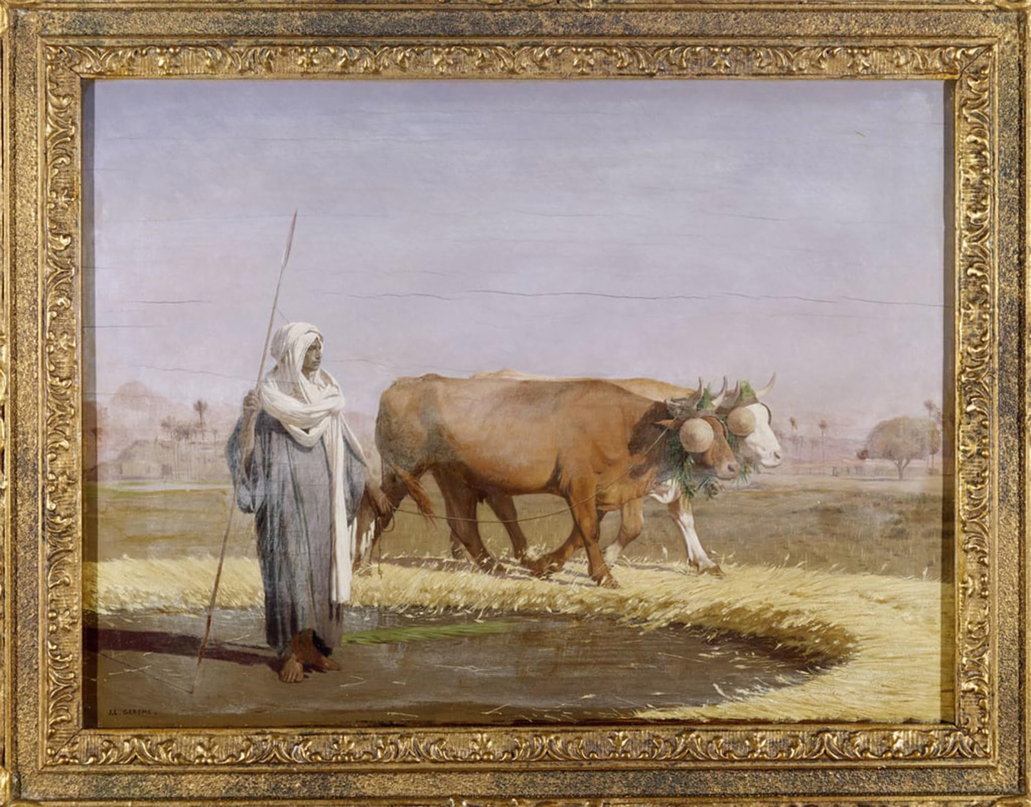 SERENDIPITP Aesthetic Poster Photo Wall Print Retro Picture Treading Out Wheat in Egypt by Jean Leon Gerome Modern Wall Artwork for Home Decor 60x90cm