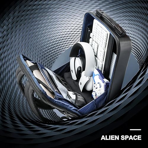 Miniatura 7 de BOPai Mochila rígida para computadora portátil Tsa para hombre, mochila de juegos para 17.3 pulgadas, mochila de expansión antirrobo, ligera,