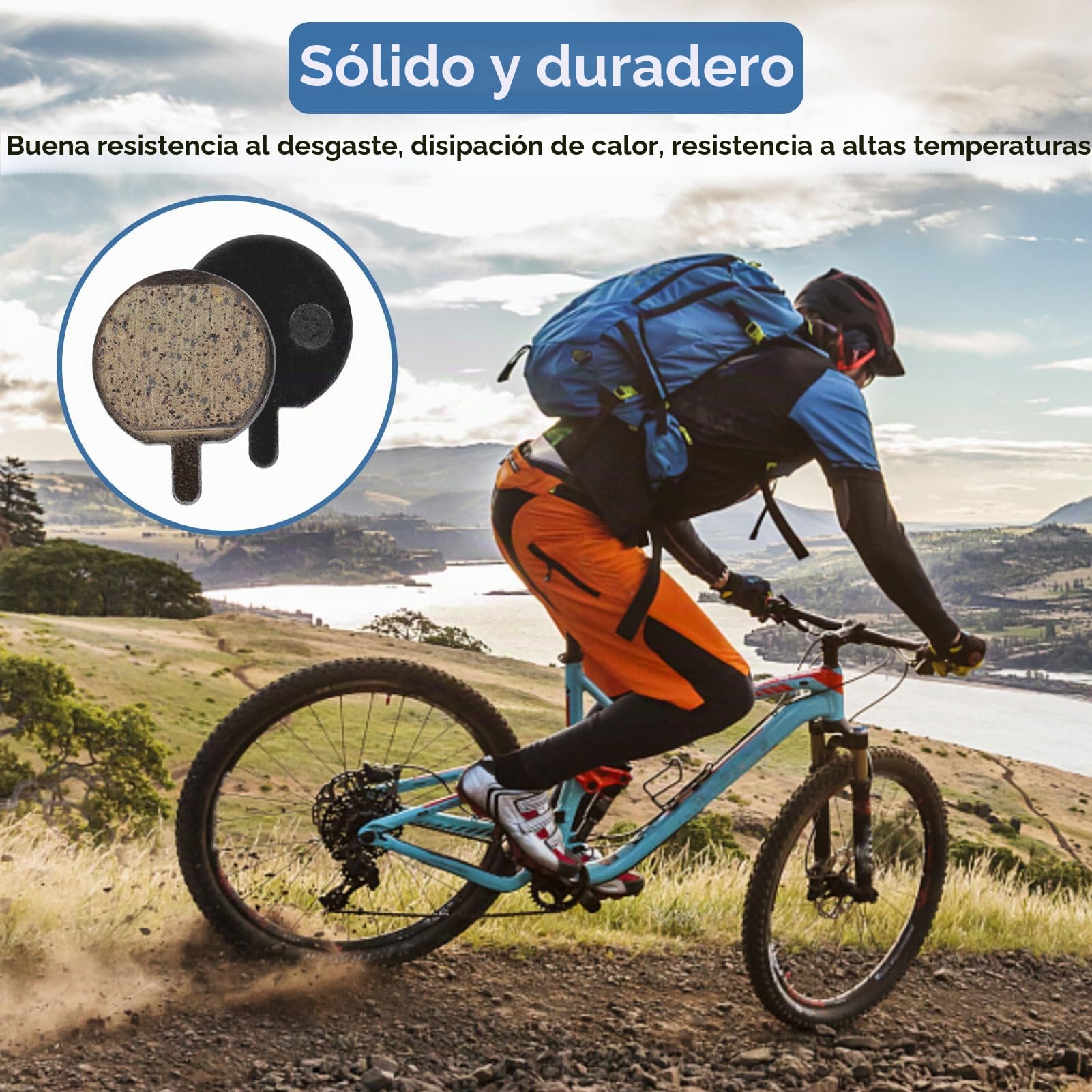 Cyrank 5 Pares de Pastilla De Freno De Disco Semimetálico De Resina Negra, Eléctrico Pastillas de Freno, Piezas de bajo Ruido y Resistencia al Desgaste para Bicicleta de montaña