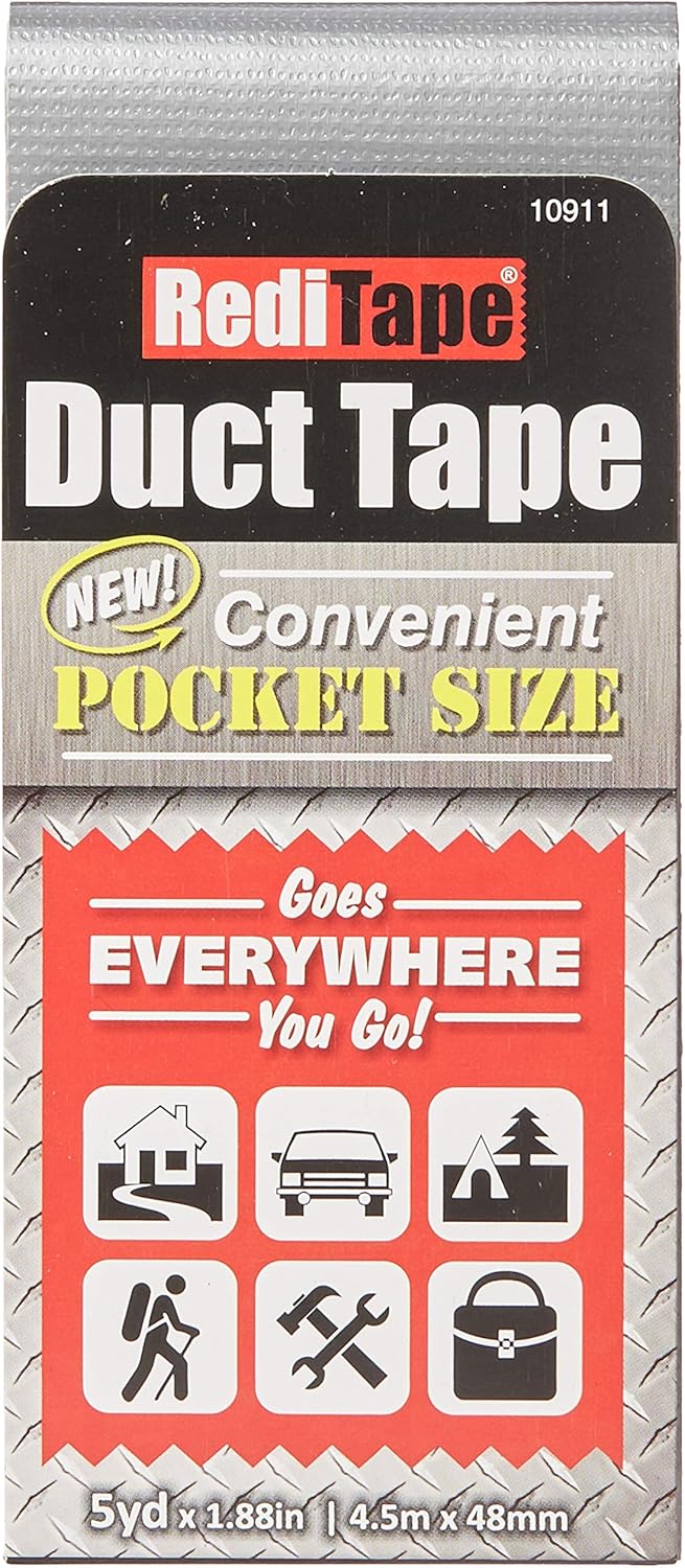 Amazon.co.jp Duct Tape, PocketSize, Silver, 5Yds. 10911 文房具・オフィス用品