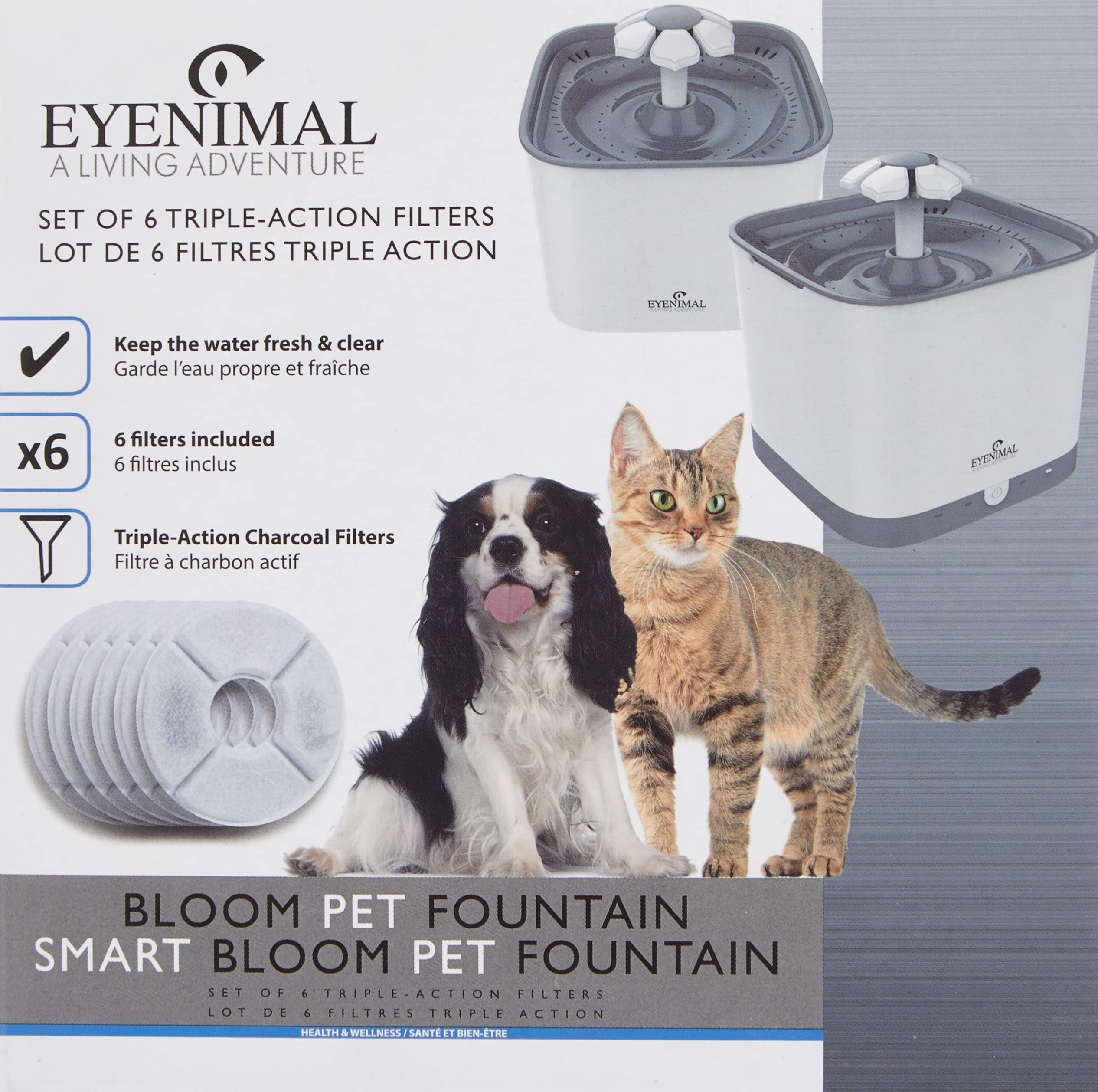 EYENIMAL NGFONACC011 Bloom & Smart Bloom Pet Fountain zestaw 6 filtrów, 12 g, Taglia Unica