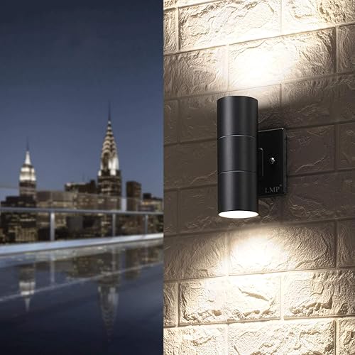 Miniatura 3 de LMP Modern Outdoor Wall Light Porch Light Patio Light with Black Aluminum Finish for Decoration,Garage 4Packs Black