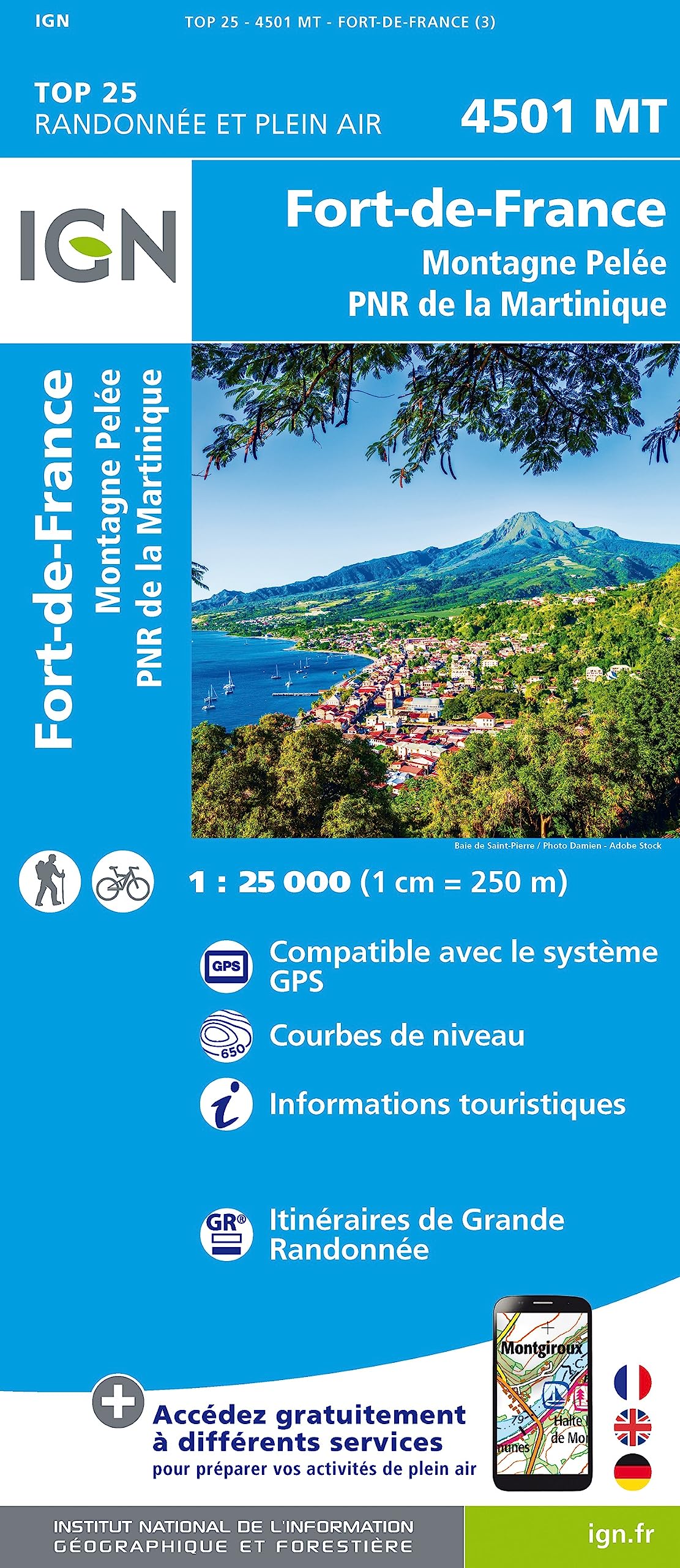 Fort-de-France / Montagne Pelée / PNR Martinique (4501MT) (TOP 25)