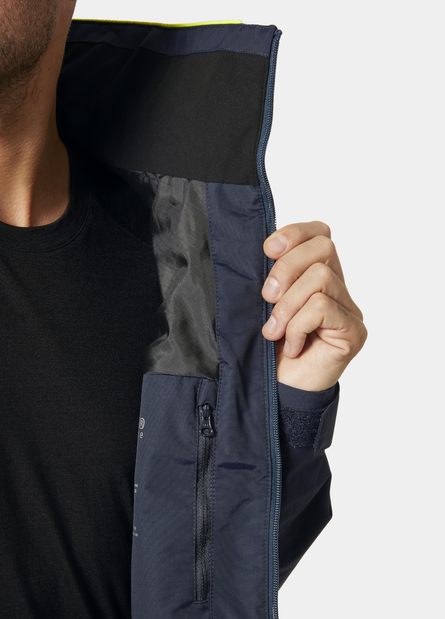 Helly-Hansen Salt Original Jacket - Giacca da vela da uomo, con bandiera a strisce, impermeabile, con cappuccio riflettente