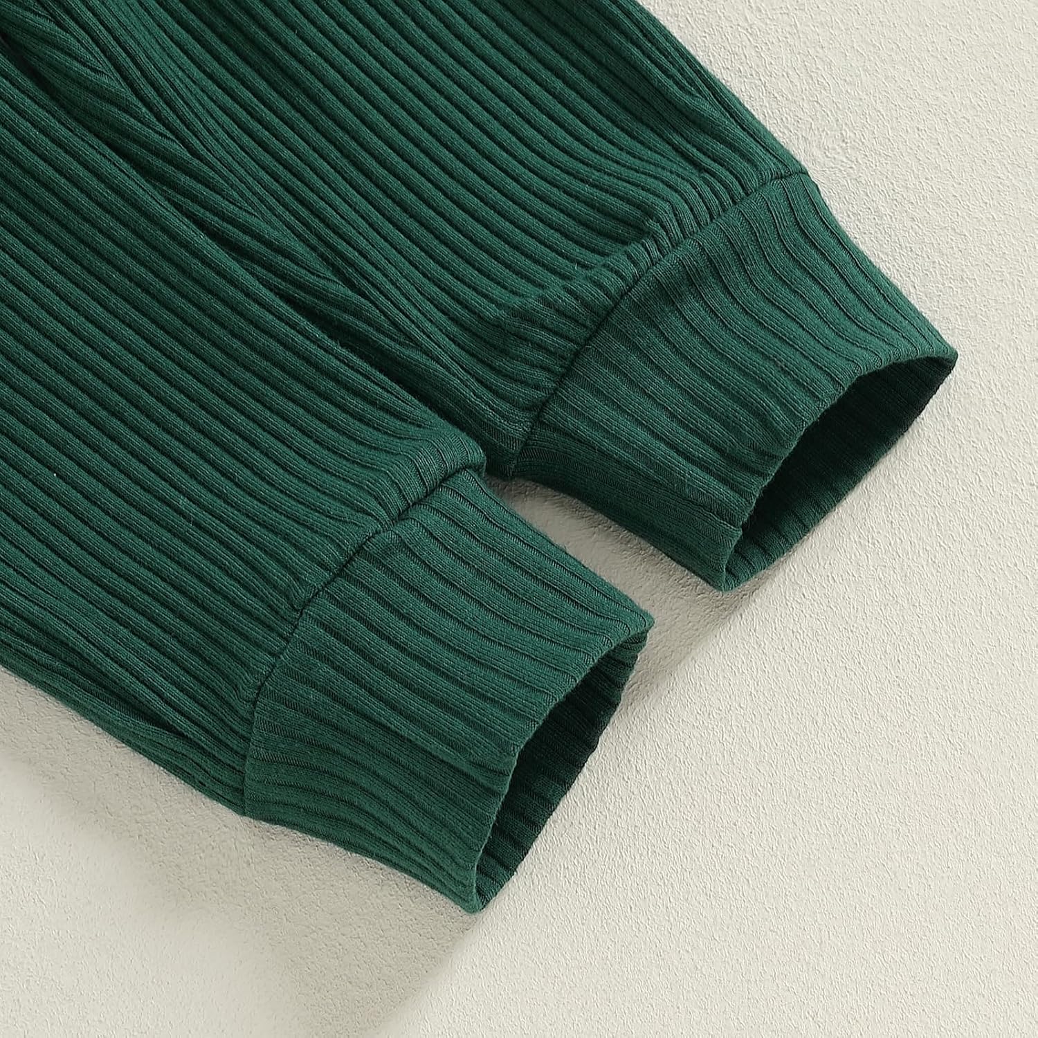 fhutpw Baby Boy Clothes 3 6 12 18 Months Ribbed Knitted Long Sleeve Romper and Pants Sets Newborn Fall Splicing Color Outfits - Image 7