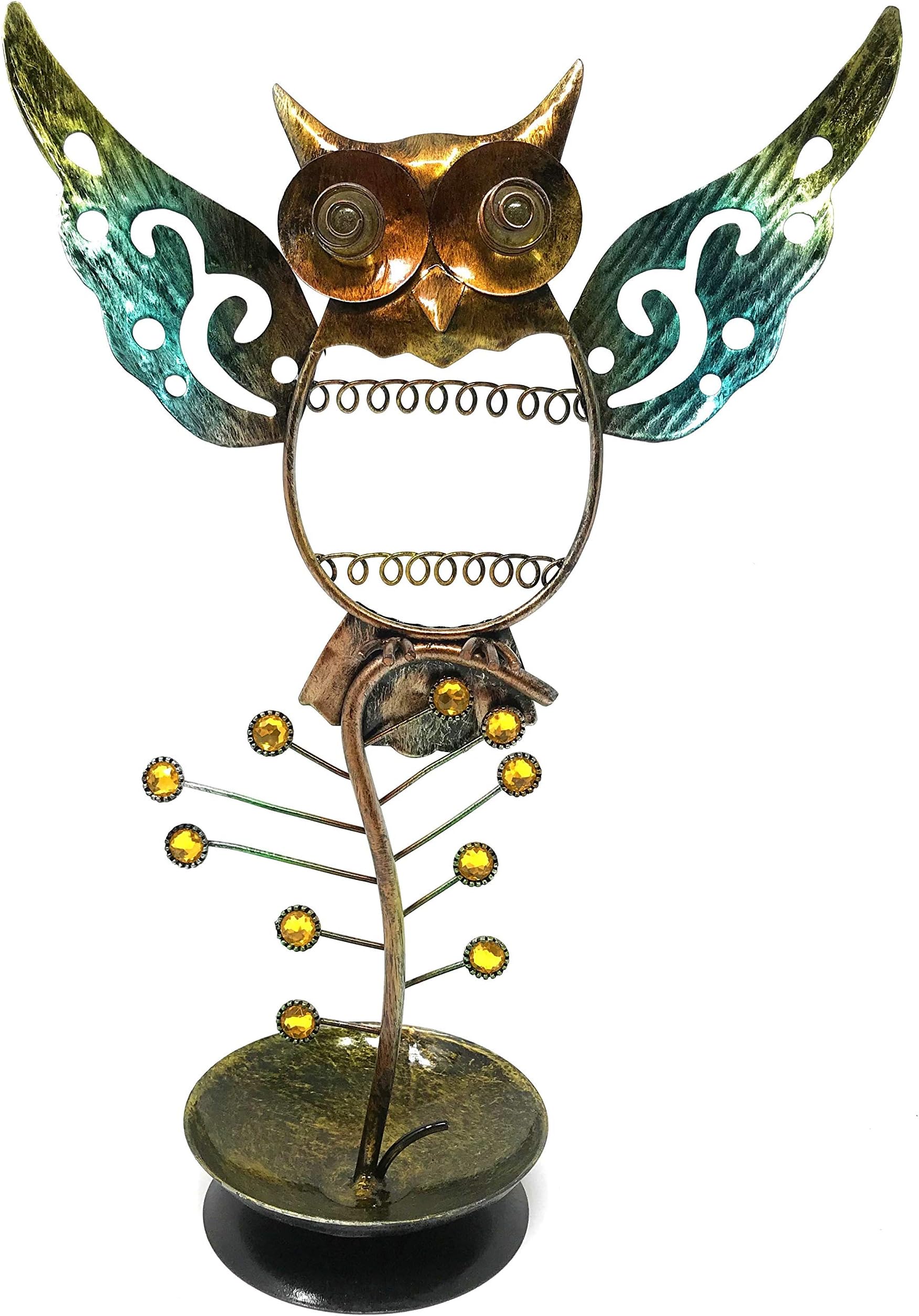 Owl Ring, Necklace & Earring Holder Combo Jewelry Display w/Gift Box