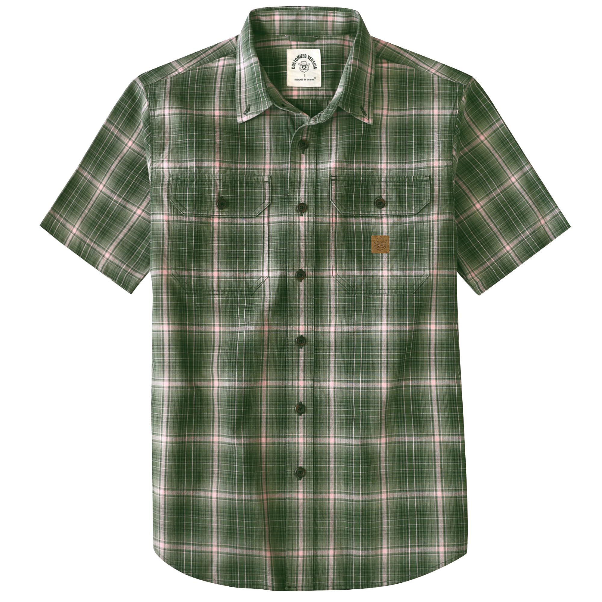 Dubinik® Camicia Uomo Maniche Corte Quadri Casual Lavoro