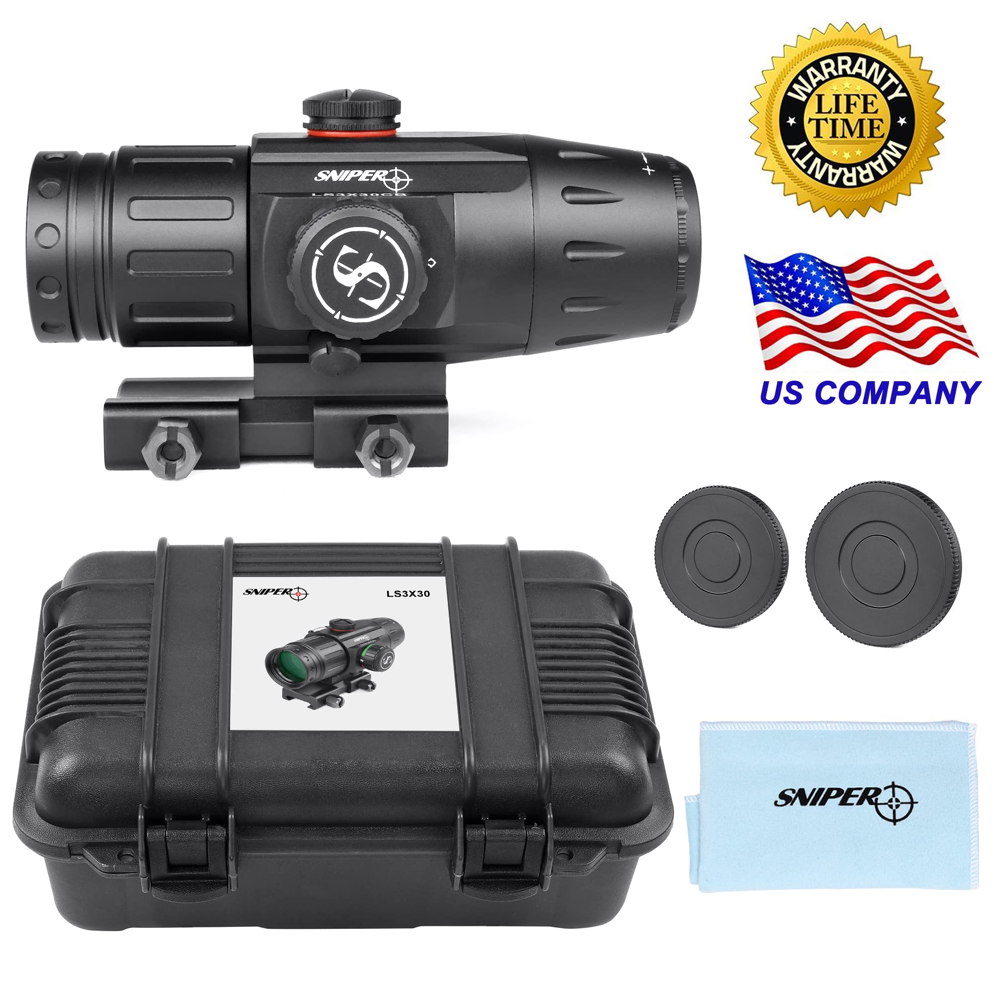 Amazon.com : 3X Prism Scope GIII LS3X30 Red/Green Illuminated