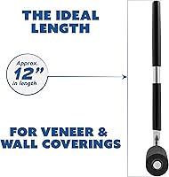 Vista 6 de Long Handle J Roller with Thick Rubber Roller 1-1/2” in Diameter by 2-7/8” Wide For Veneers Laminate Wall Coverings and Edge Banding for Maximum