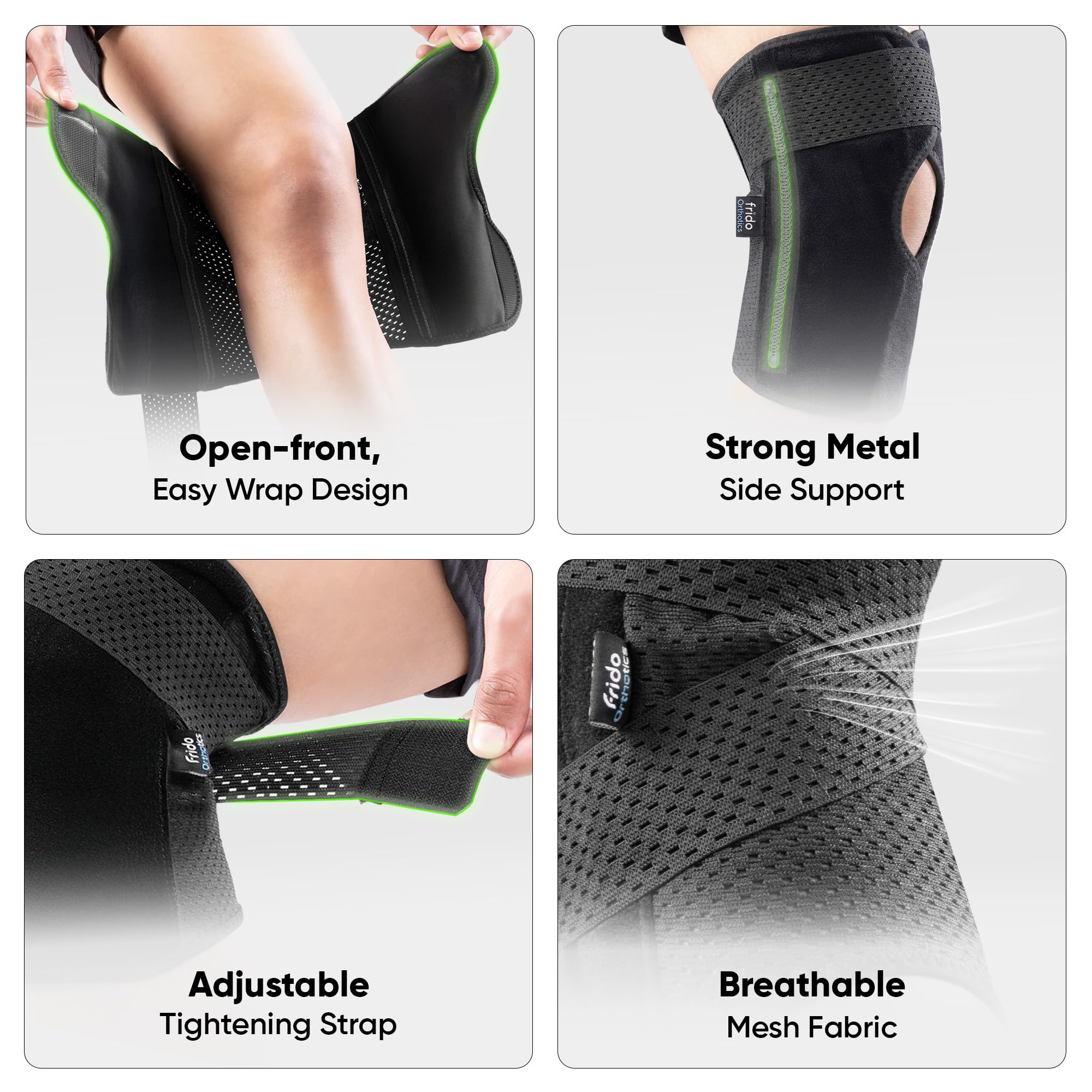 Frido Knee Support Wrap - Pain Relief & Compression -5