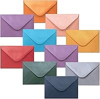 Vista 7 de Sobres para tarjetas de regalo: 100 sobres pequeños, sobres de papel para tarjetas de visita, bolsillos pequeños para sobres a granel, 10