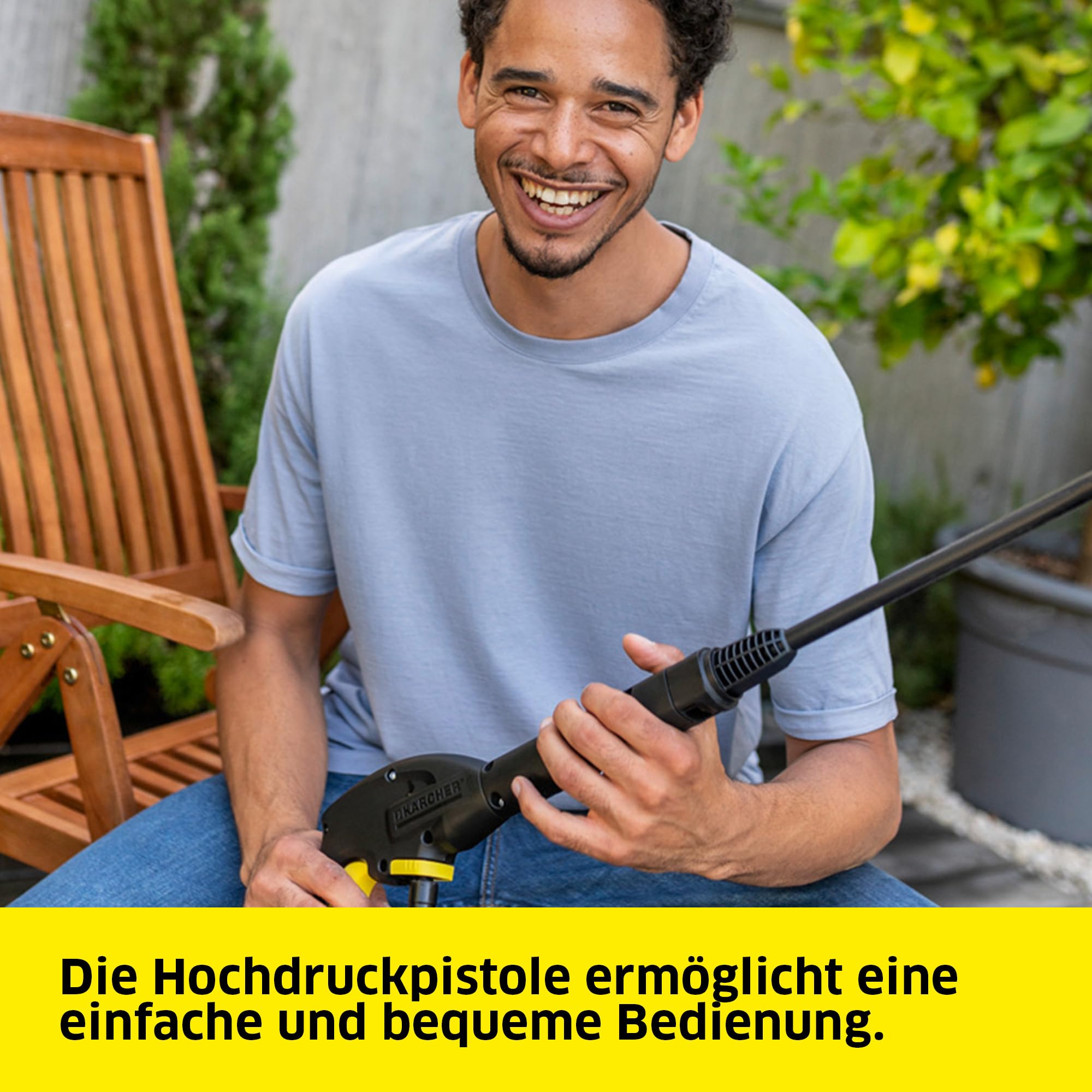 Kärcher Hochdruckreiniger K 3 FJ Home, Druck: max. 120 bar, Inkl. Schaumdüse für gut haftenden Schaum und höchste Schmutzlösekraft & HomeKit, gelb