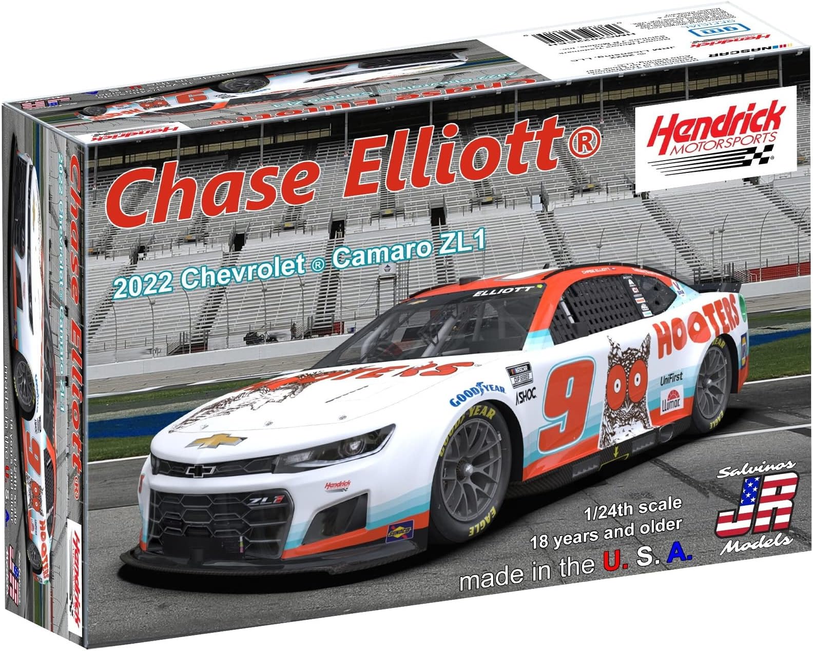 HMC2022CEH 1/24 Scale 2022 Chase Elliott #9 Hooters Plastic Model Kit - Assembly Required…