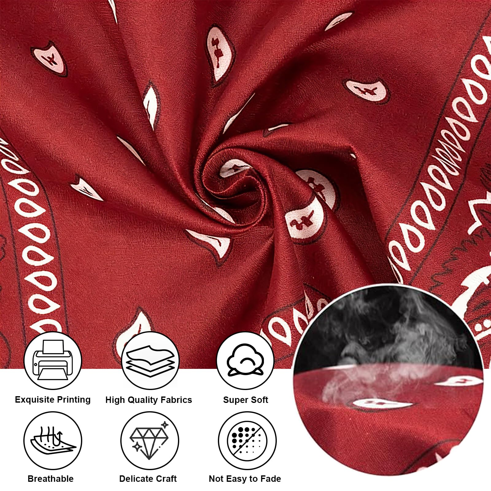 23 Stück Bandana Damen Herren Vielseitige Bandanas Paisley Muster Mischfarben 55 x 55 cm Halstücher Kopftuch, Kopfbedeckungen für Jedes Outfit
