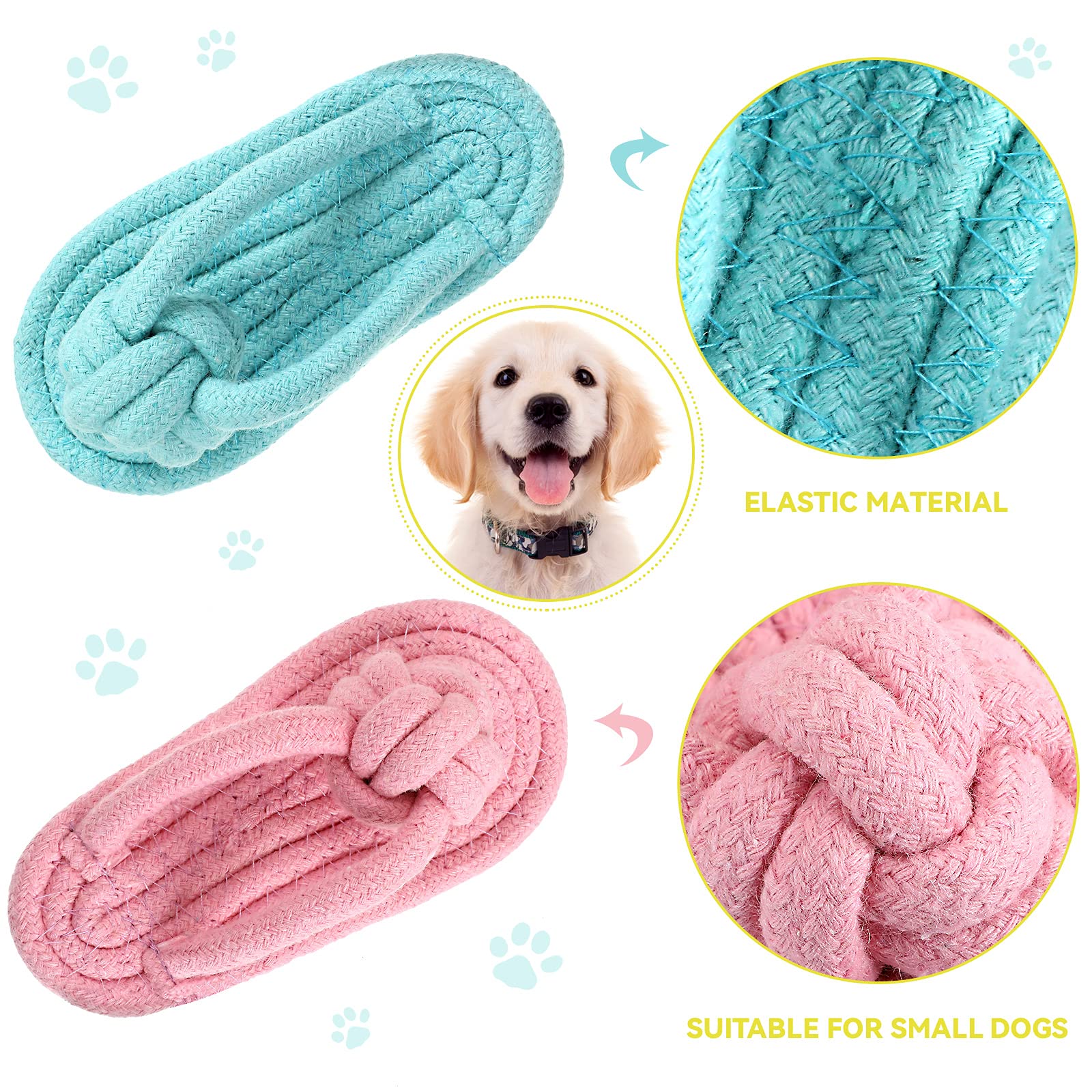 Lot de 4 chaussures à mâcher pour chien - Jouet à mâcher pour chien - Mini baskets couinantes - Chaussures en peluche pour chiens (jaune, bleu, rose, vert clair)