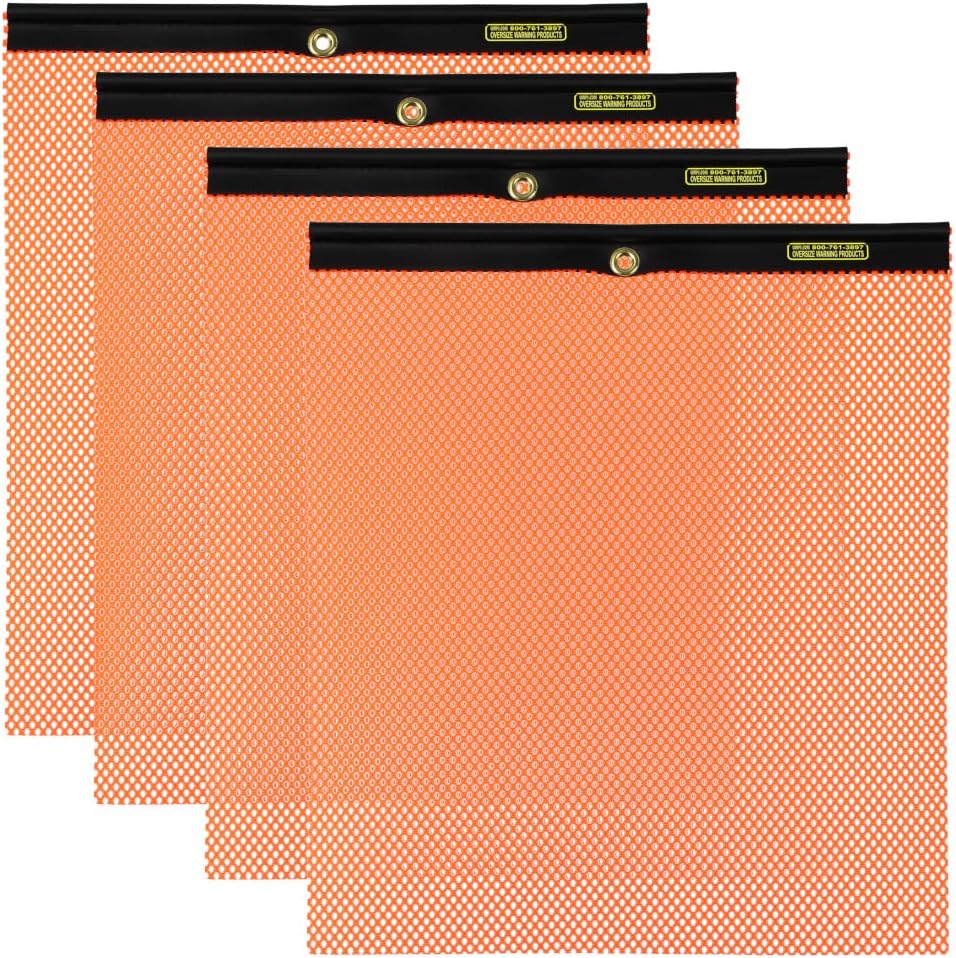 Oversize Warning Products - M-80 Warning Flag (18 x 18, Red, 4-Pack)