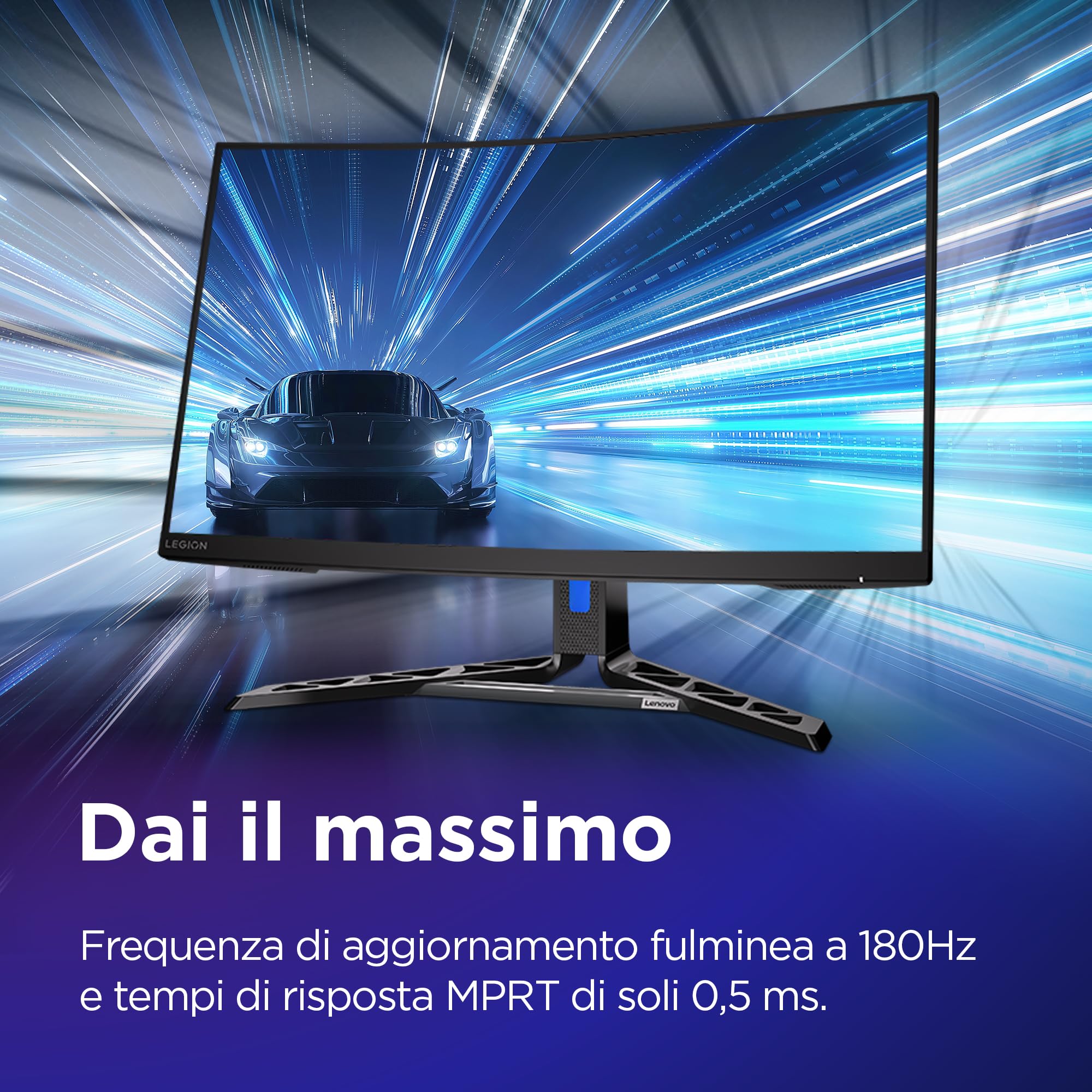 Lenovo Legion R32qc-30 Monitor Gaming Curvo 31.5" QHD (2560x1440), VA, 0.5ms, 180Hz, Altoparlanti, Regolabile, AMD FreeSync, HDMI 2.1 + DP