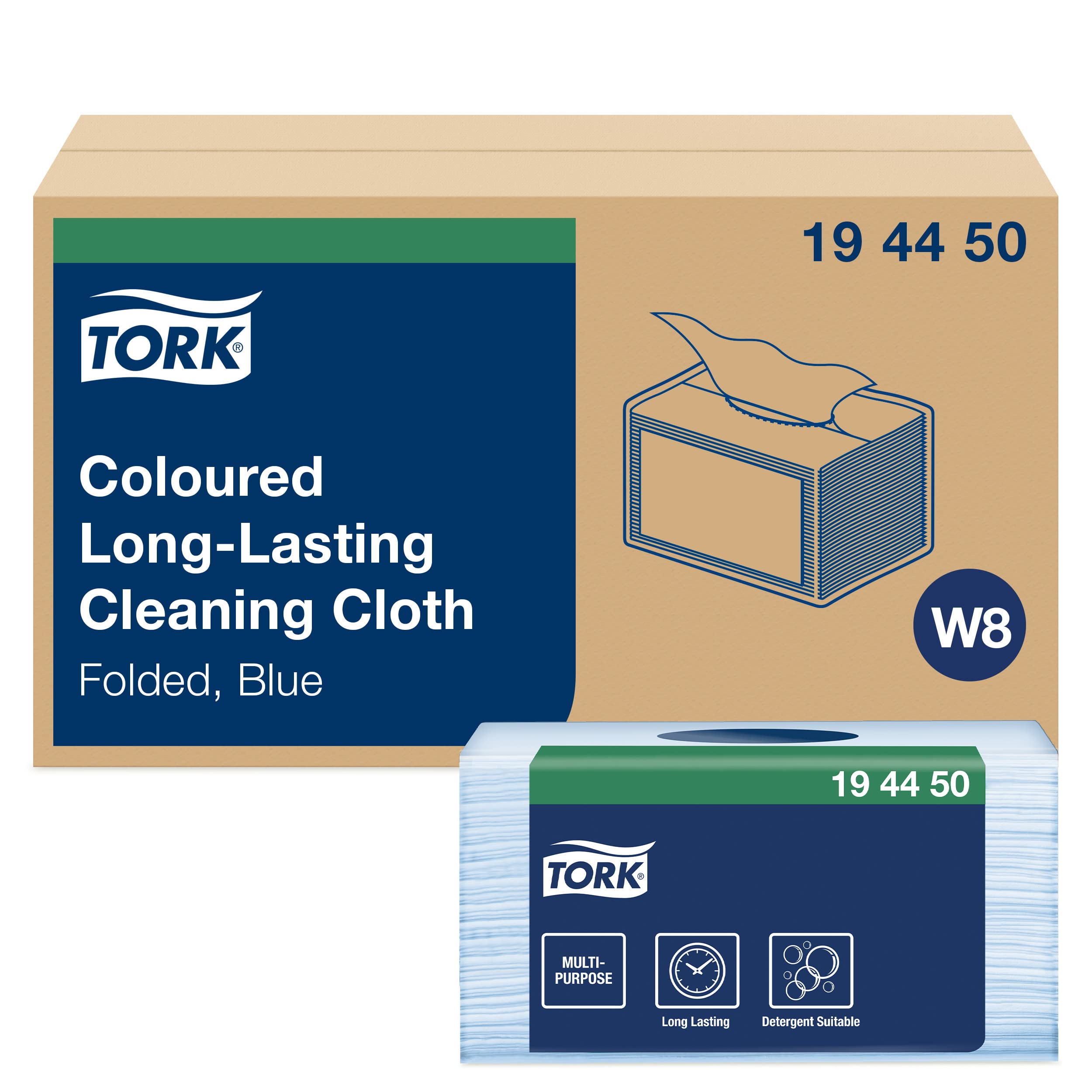 Tork Coloured Long-Lasting Cleaning Cloth Blau 194450 (Pack of 320)