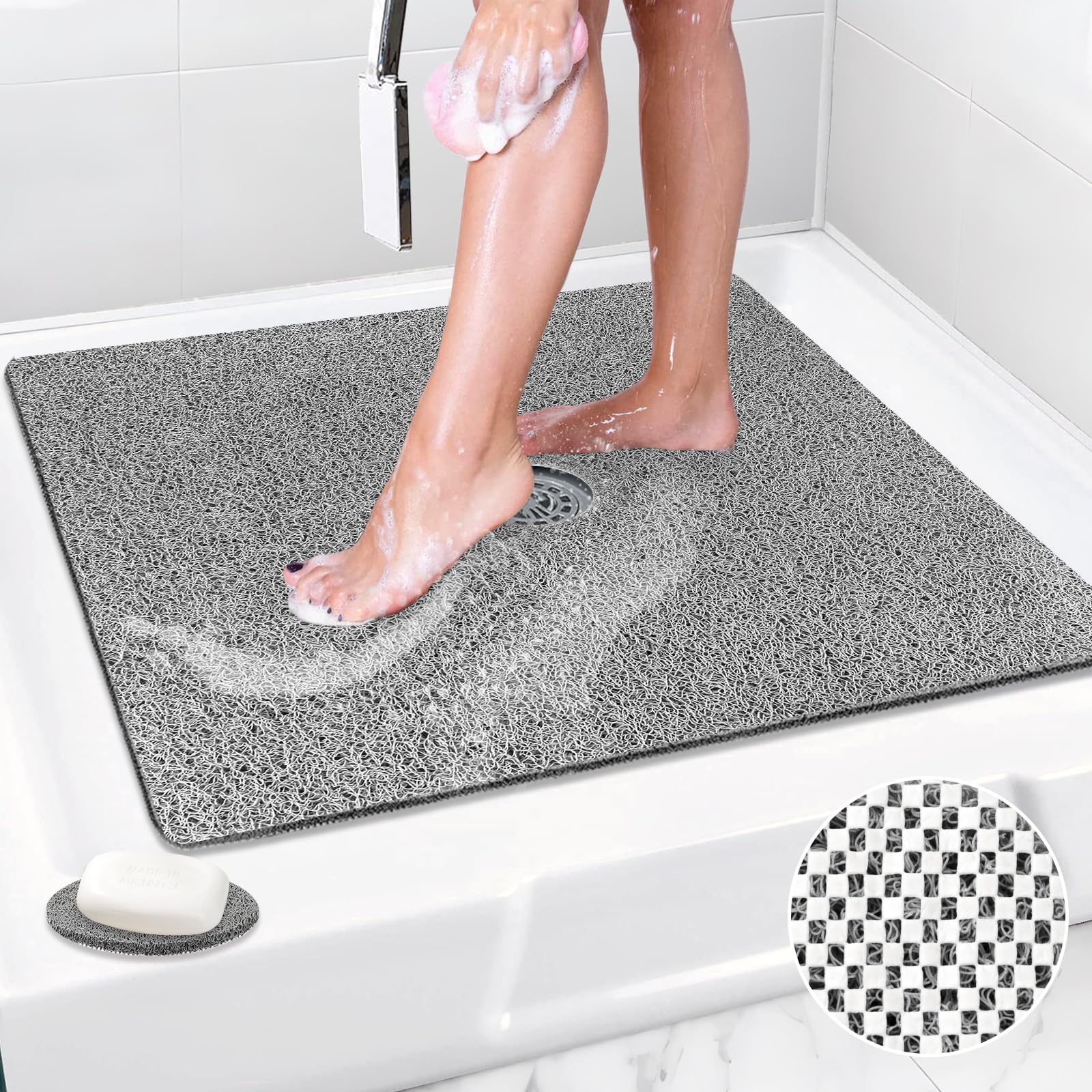 Mofonky Loofah Shower Mat