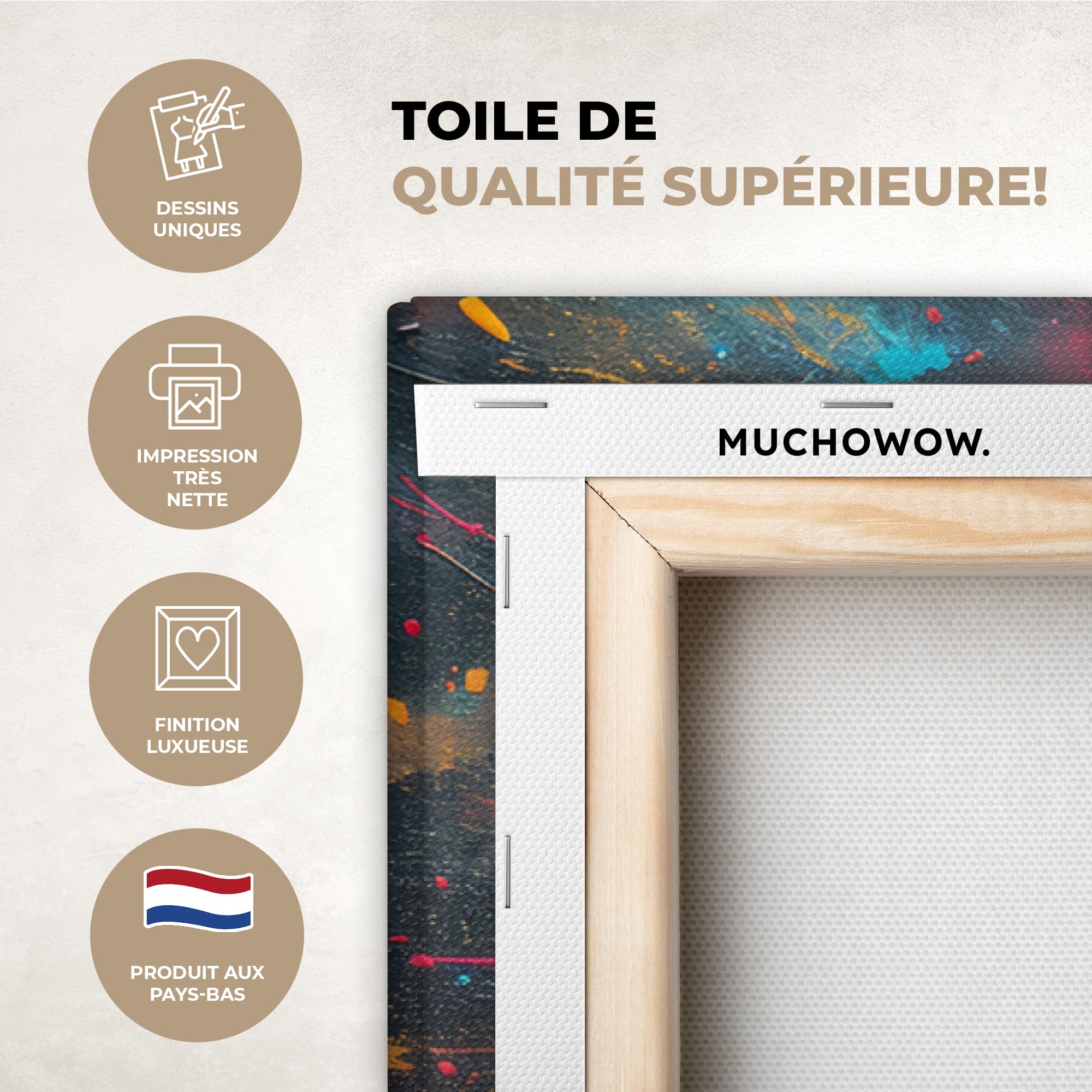 MuchoWow© Impressions sur Toile Deco Tableau Murale Decoration Salon