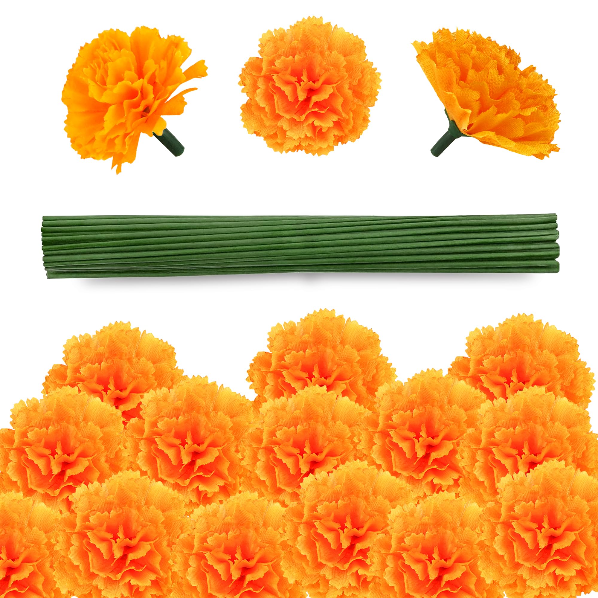 GOMALL 80 Pcs Artificial Marigold Flowers