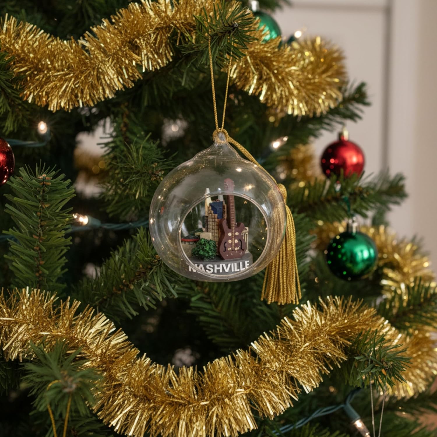 Nashville Christmas Ornament Glass 3 Inch - Image 2