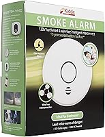 Vista 3 de Kidde Wireless Smoke Detector, 10-Year Battery, Voice Alerts, Photoelectric Sensor Wire-Free Smoke Alarm, White
