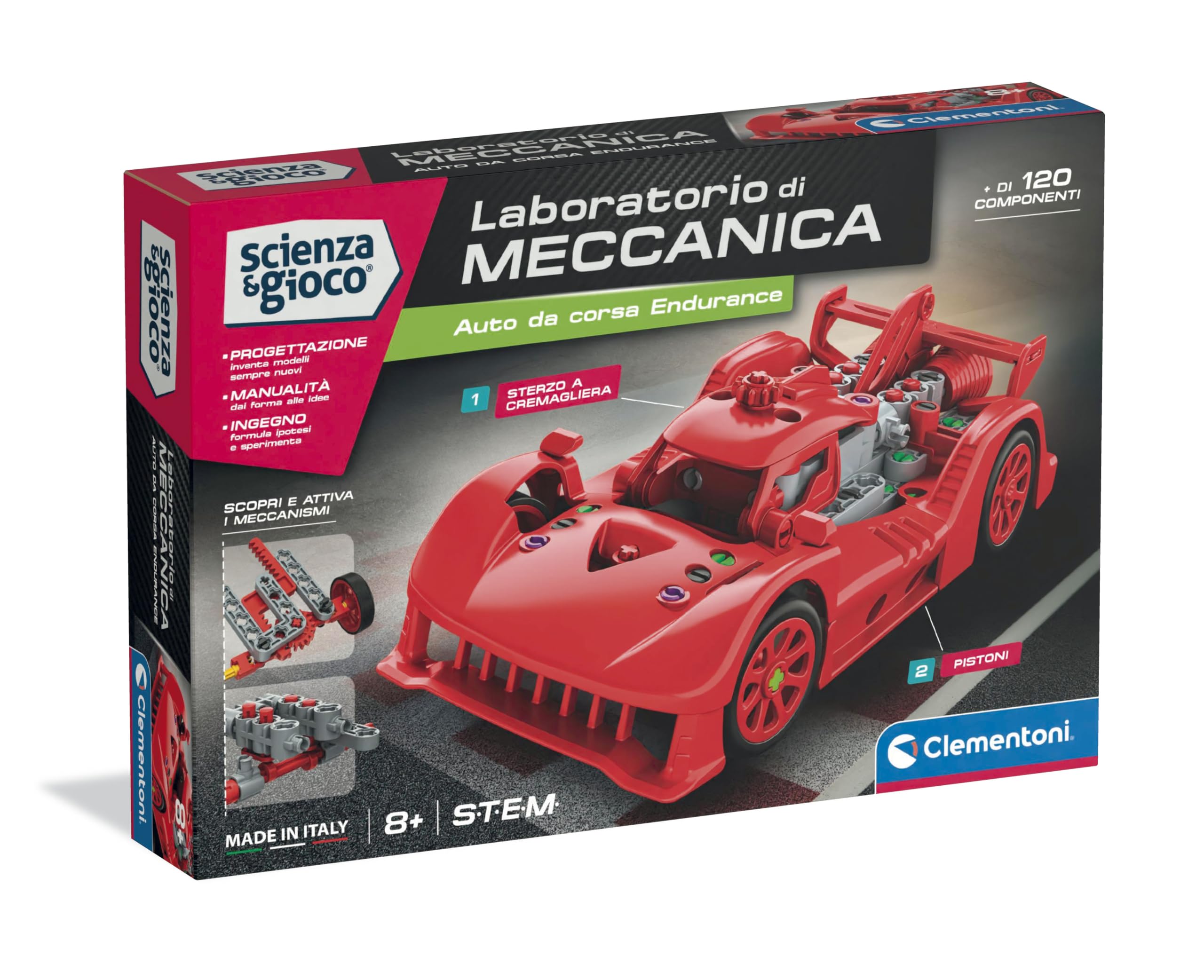 Clementoni - 19089 - Scienza e Gioco - Laboratorio di Meccanica - Safari Park - Made in Italy