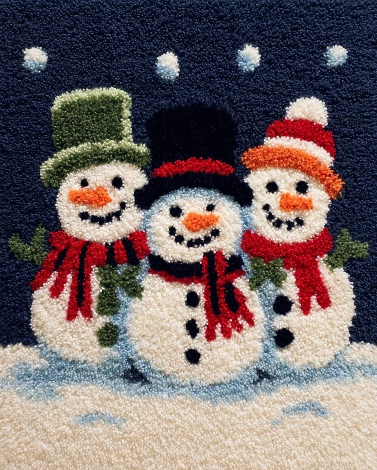 Wallphantom Latch Hook Rug Kits for Adult,Three Penguins
