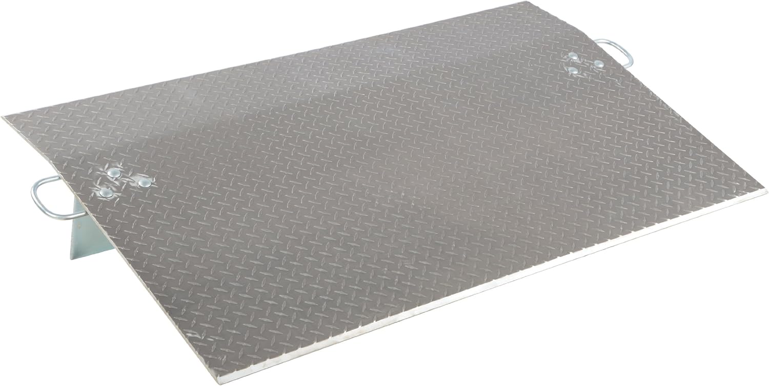 Vestil E-6042 Aluminum Economizer Dock Plate Usable 60 In. x 42 In. 3/8 In. Plate Thickness 3500 Lb. Capacity