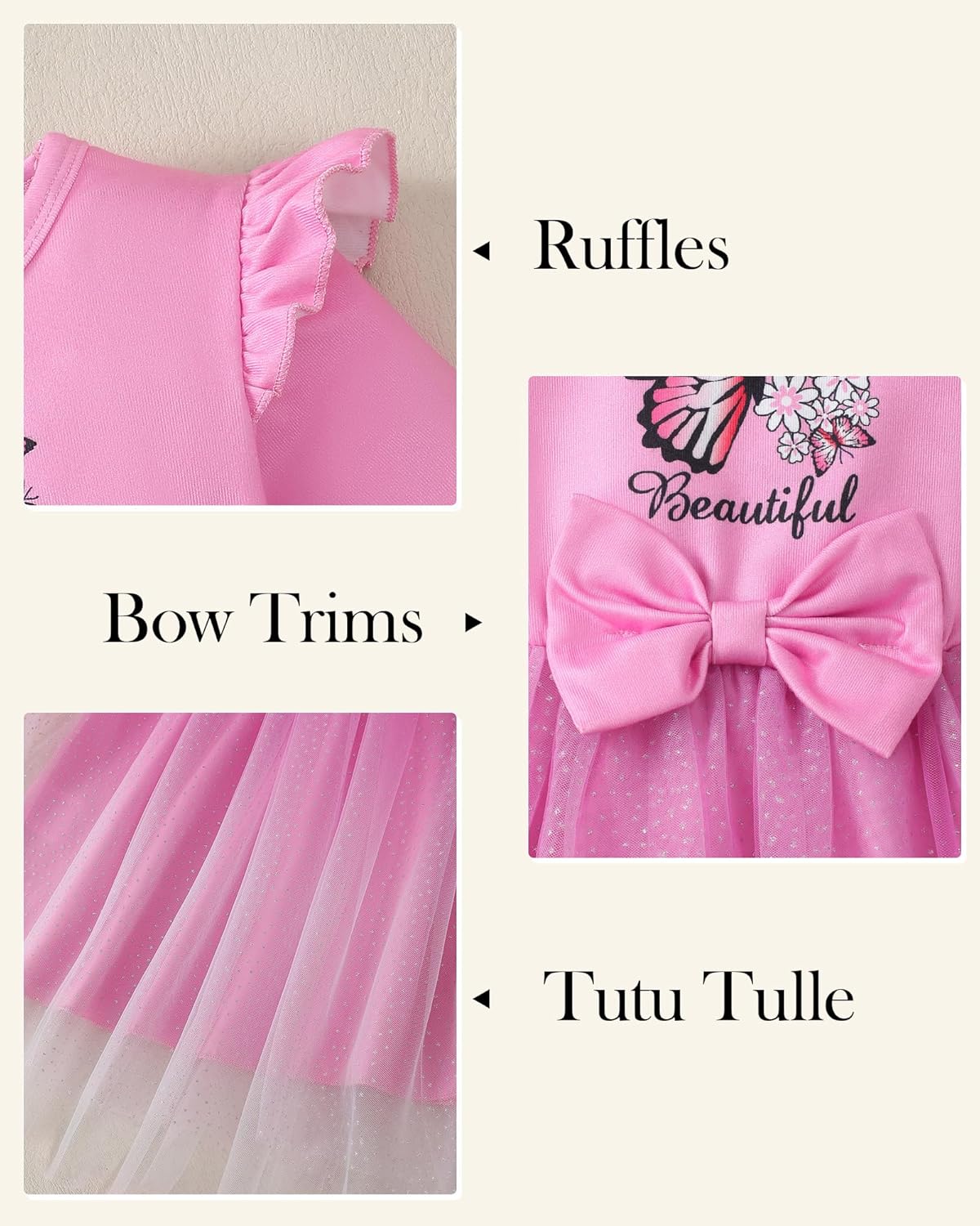 Toddler Girls Dress Gifts: Ruffle Long Sleeve Tulle Tutu Fall Winter Casual Christmas Party Dresses for 2-7T - Image 5
