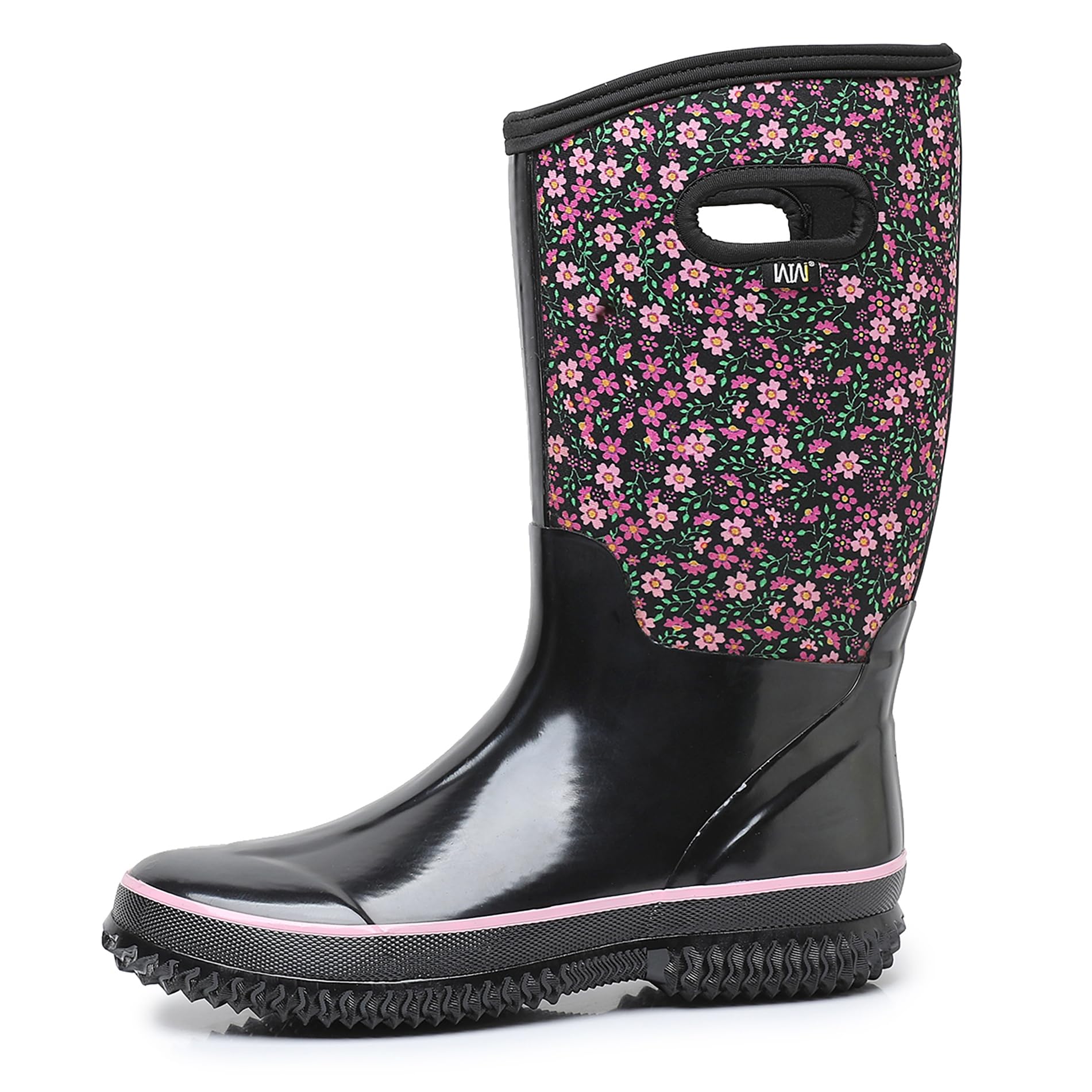 WTW Mid Calf Rain Boots for Women - Waterproof Insulated Neoprene Mud Boots Outdoor Hunting Garden Boots