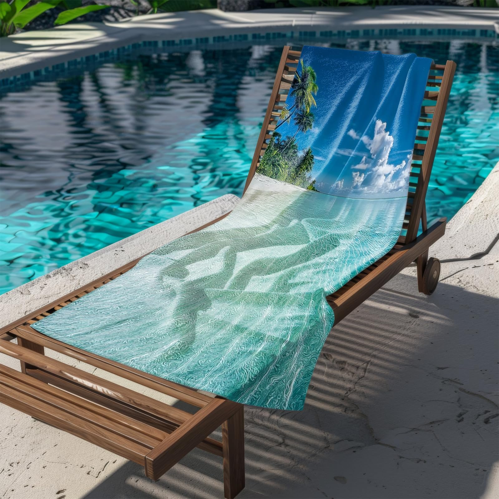Genérico Toalla Playa Grande Azul Mar Cielo Microfibra Secado Rápido Oversize Toalla Sin Arena Súper Ligera Piscina Camping Picnic Yoga Gimnasio Y Deportes Viaje