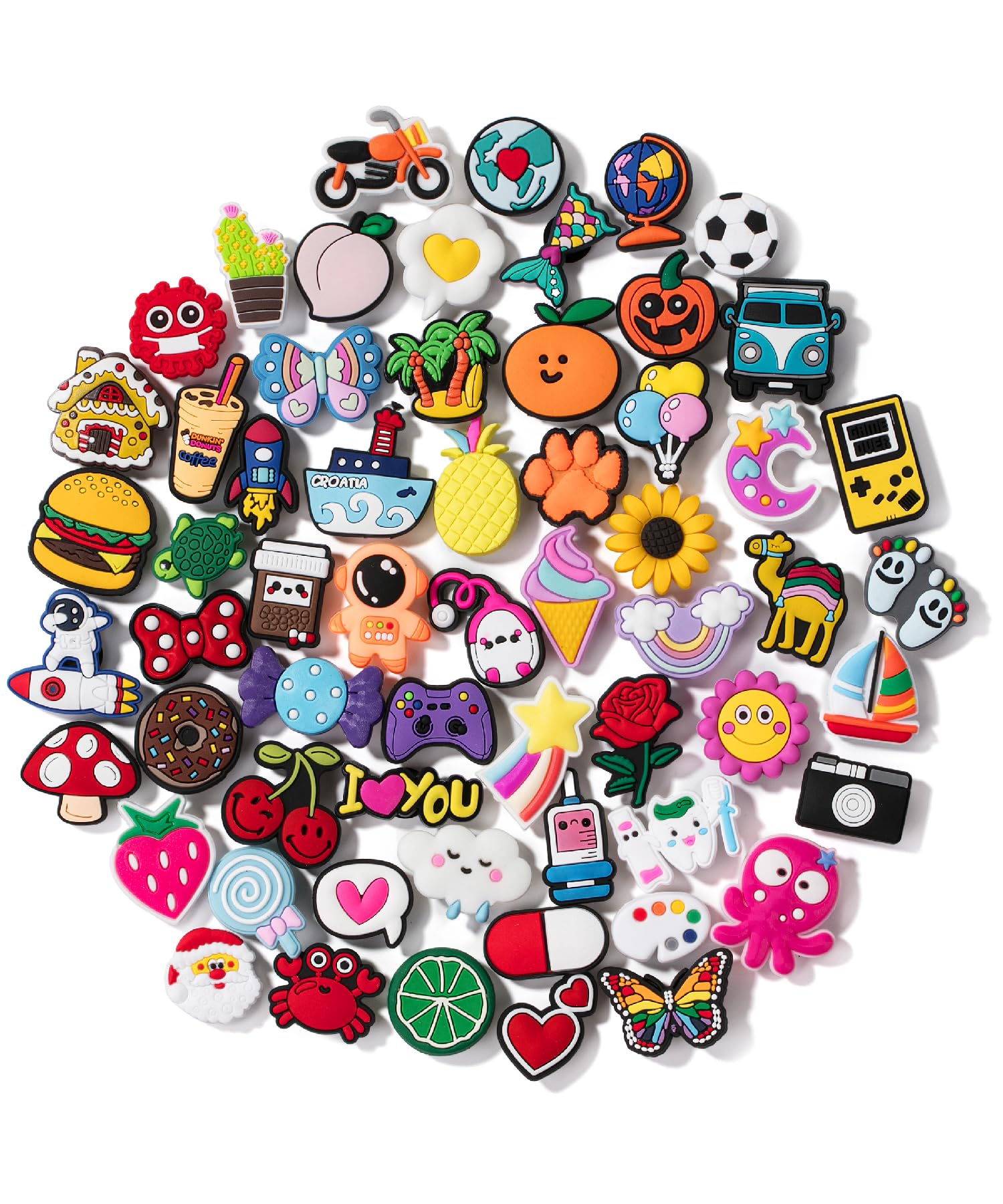 Mr. PenDifferent Charms, 30, 50, 60 Pcs, PVC Random Different Charms, Decoration Charms for Decoration