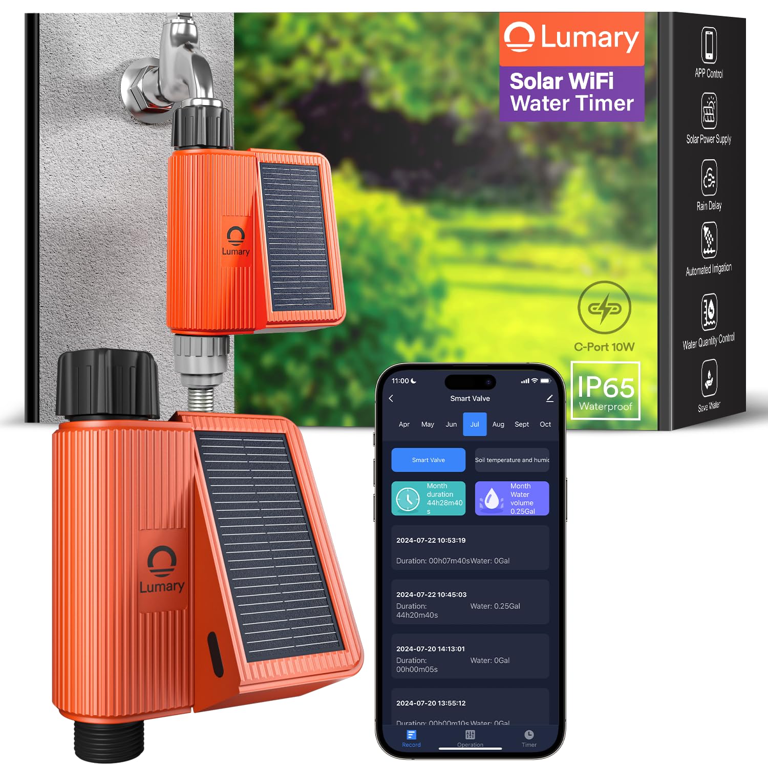 Lumary Smart Solar WiFi Sprinkler Timer