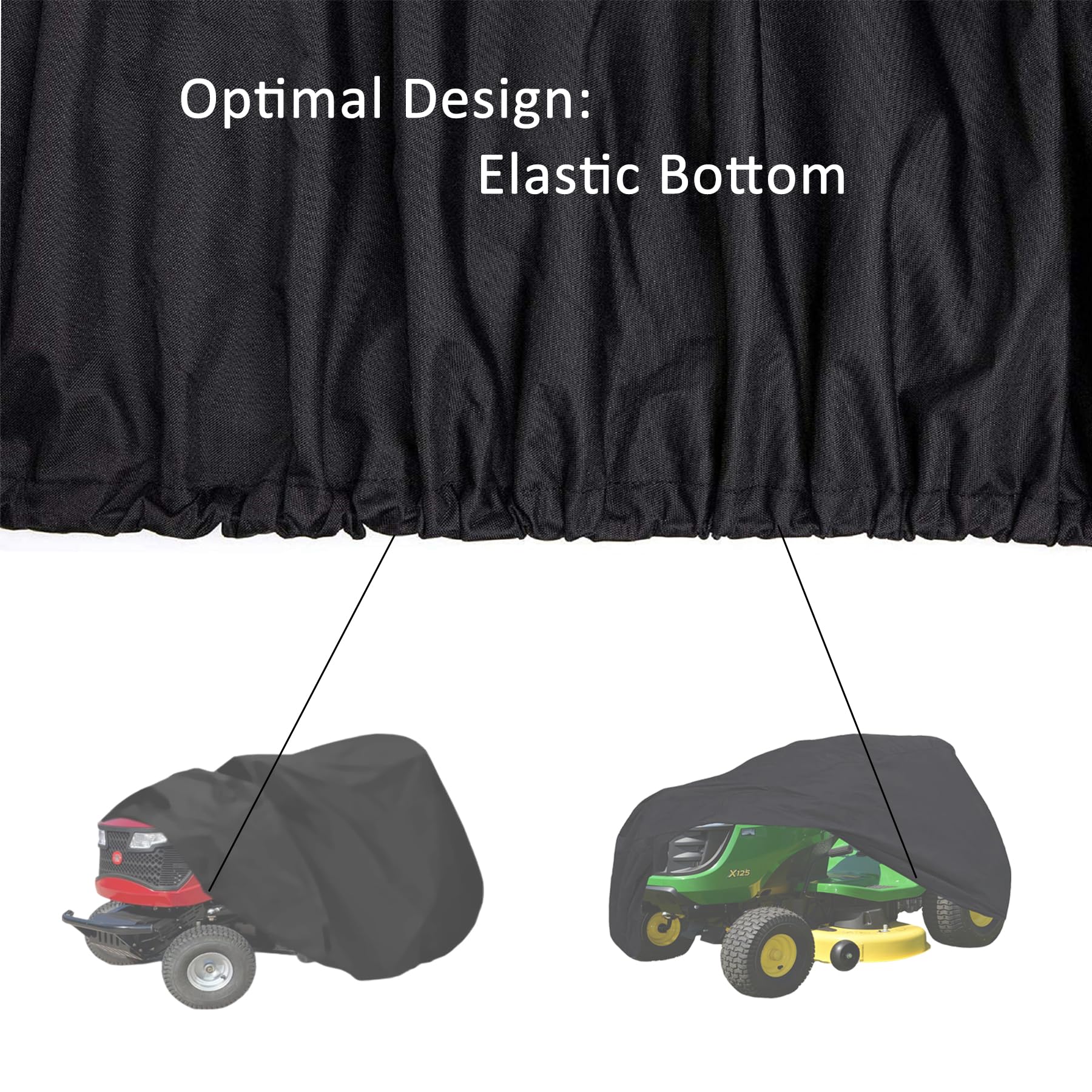 Lawn Tractor Cover, Ride Lawn Mower Cover, Garden Ride-On Tractor Cover, Lawn Mower Waterproof Protective Cover, windproof - Image 3