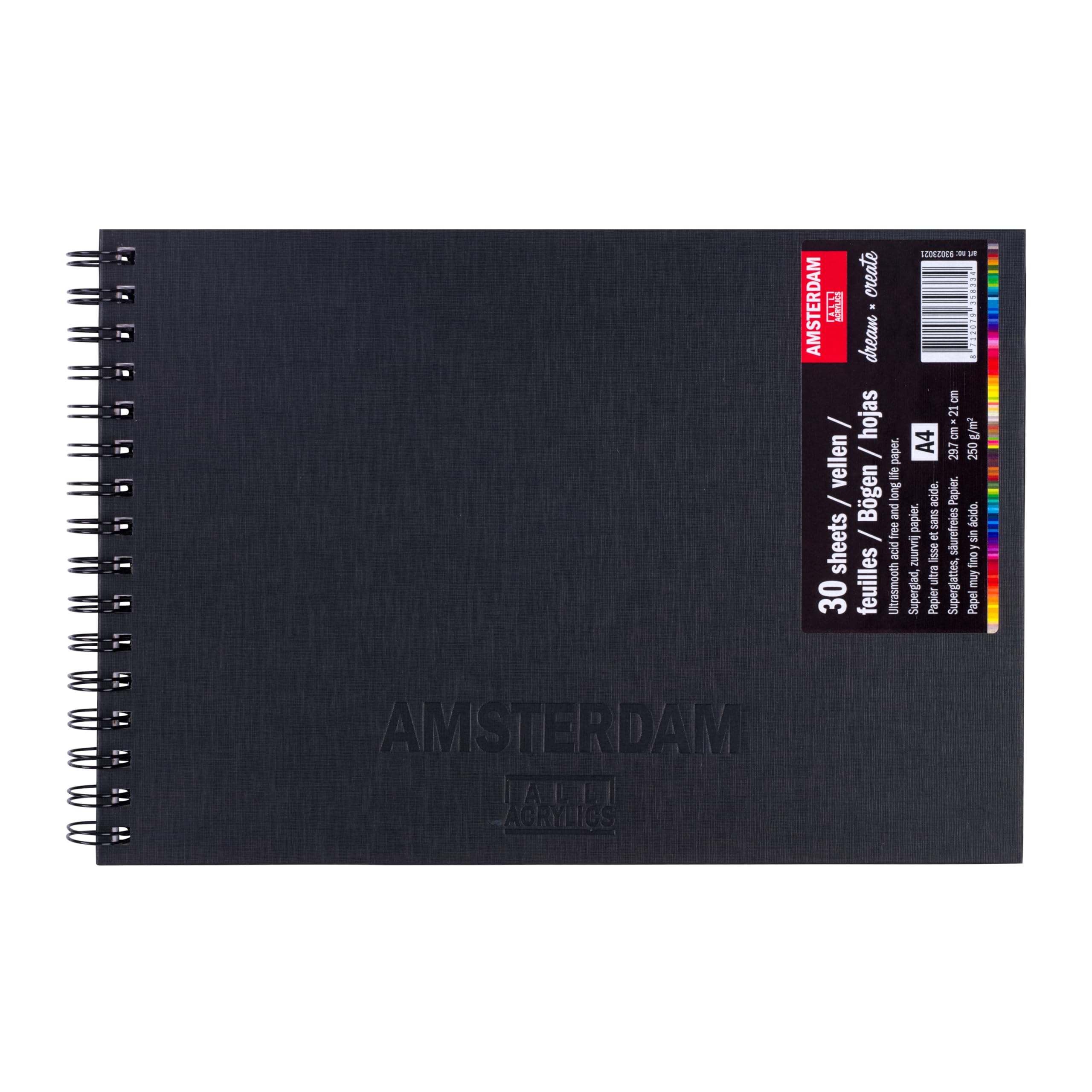 Carnet de croquis paysage Royal Talens Amsterdam A4 30 pages 250g pour peinture acrylique
