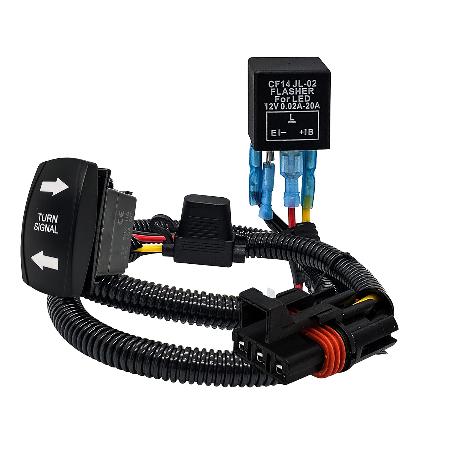 Power Bus Bar Plug Wire Kit Turn Signal Harness Switch Plug & Play Compatible with Polaris Pulse RZR Pro Ranger Crew XP 2018-2023