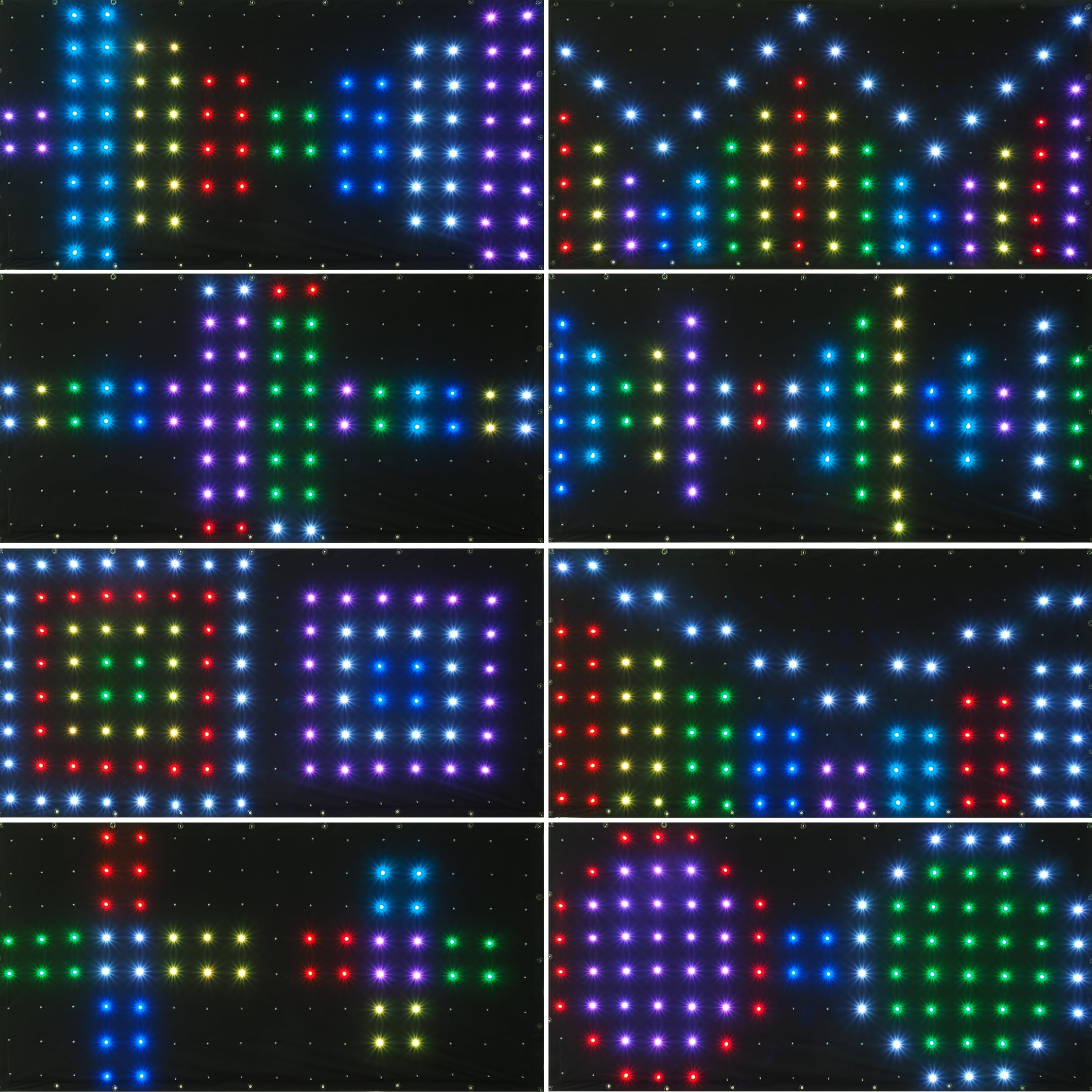 DJ Stage Light Pro 1 x 2,1 m LED Motion Drape Facciata - Luci ritmiche attivate dal suono con telecomando, oltre 80 programmi musicali e 70 effetti di movimento per cabine DJ, palchi, matrimoni