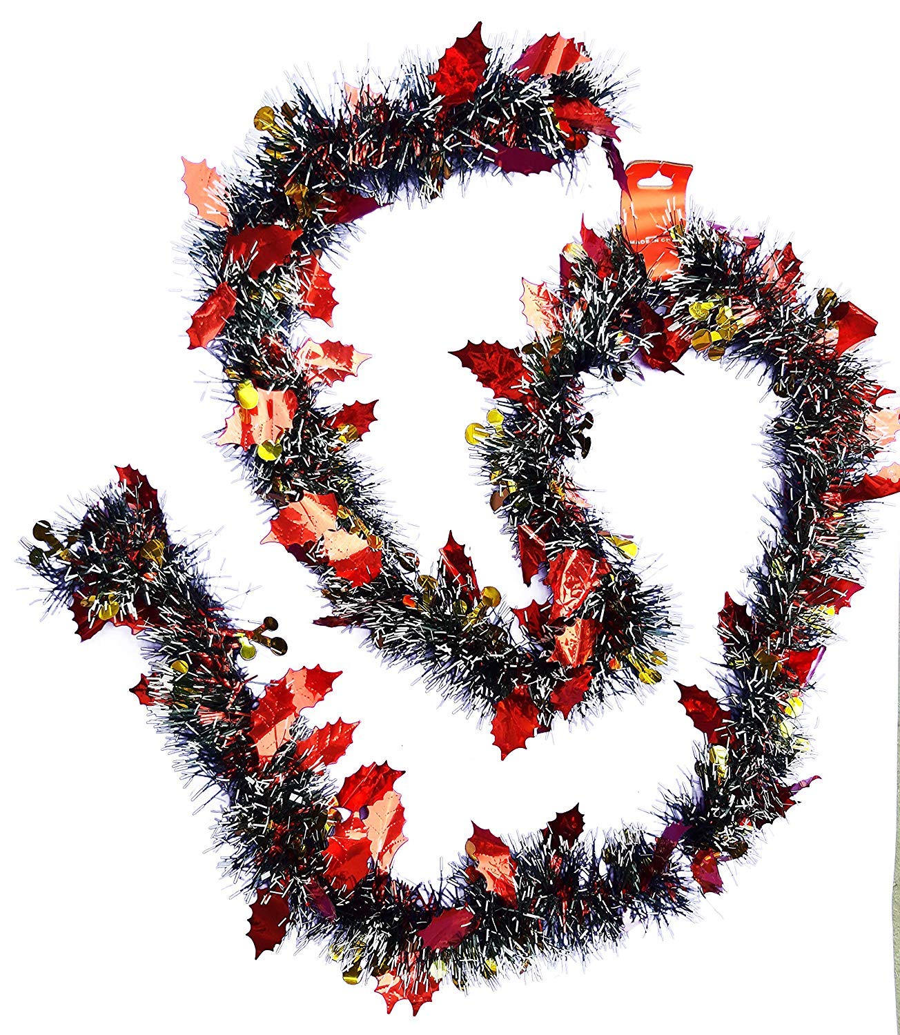 Vital Creations PVC Artificial Merry Christmas Strings, Garlands for Tree Decoration and Home Decor -2 Pieces (Green)