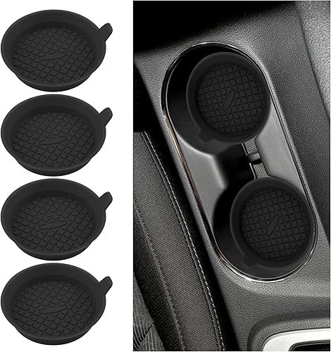 4 posavasos de silicona para automóvil con diseño en forma de diamante, antideslizante y resistente al calor, portavasos universales, accesorios