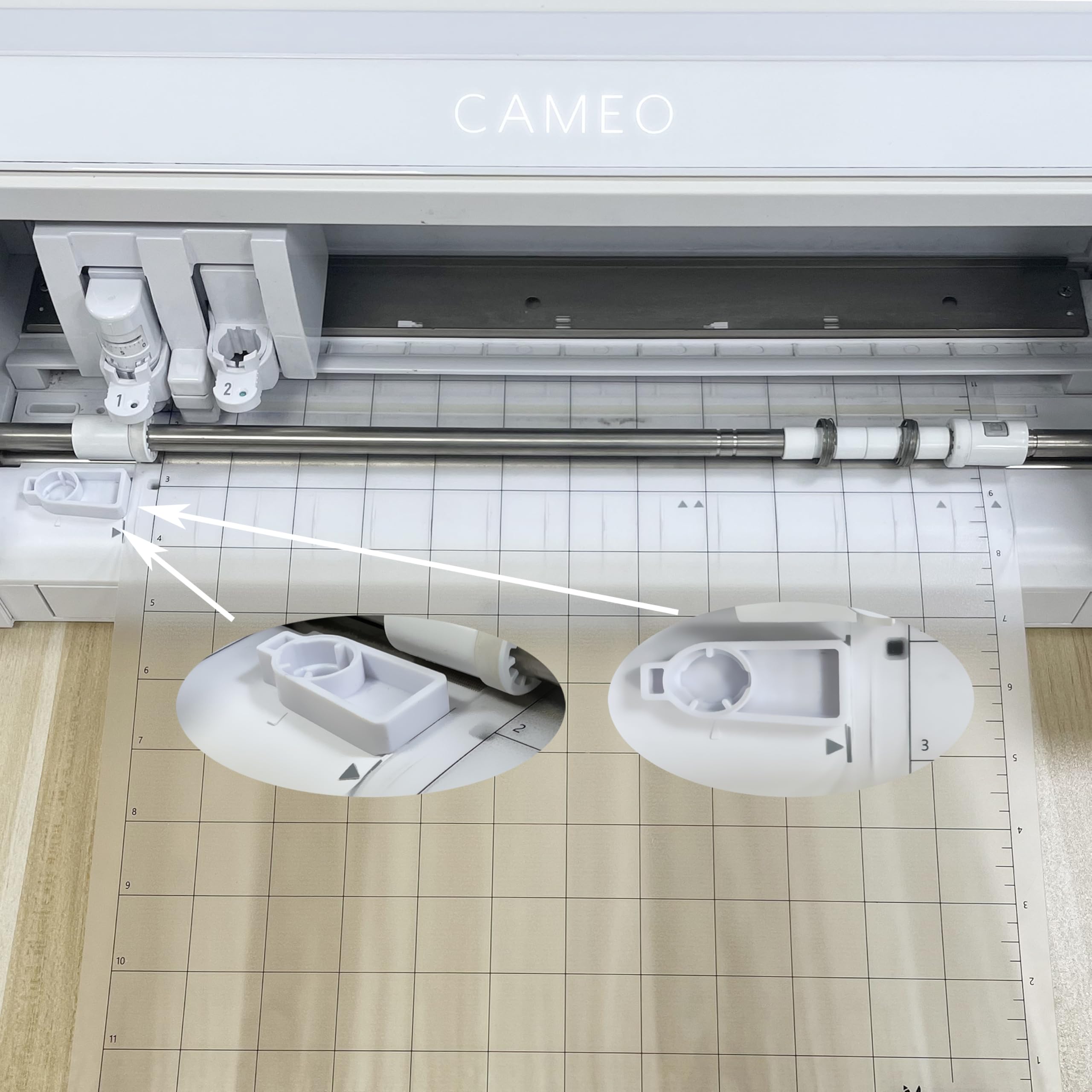 XINART Fogli guida per Silhouette Cameo 4 tappetini da taglio, Came 4 Plus Scala Line Guide, Cameo 3 Mats Guida Allineamento di un tappetino Facile
