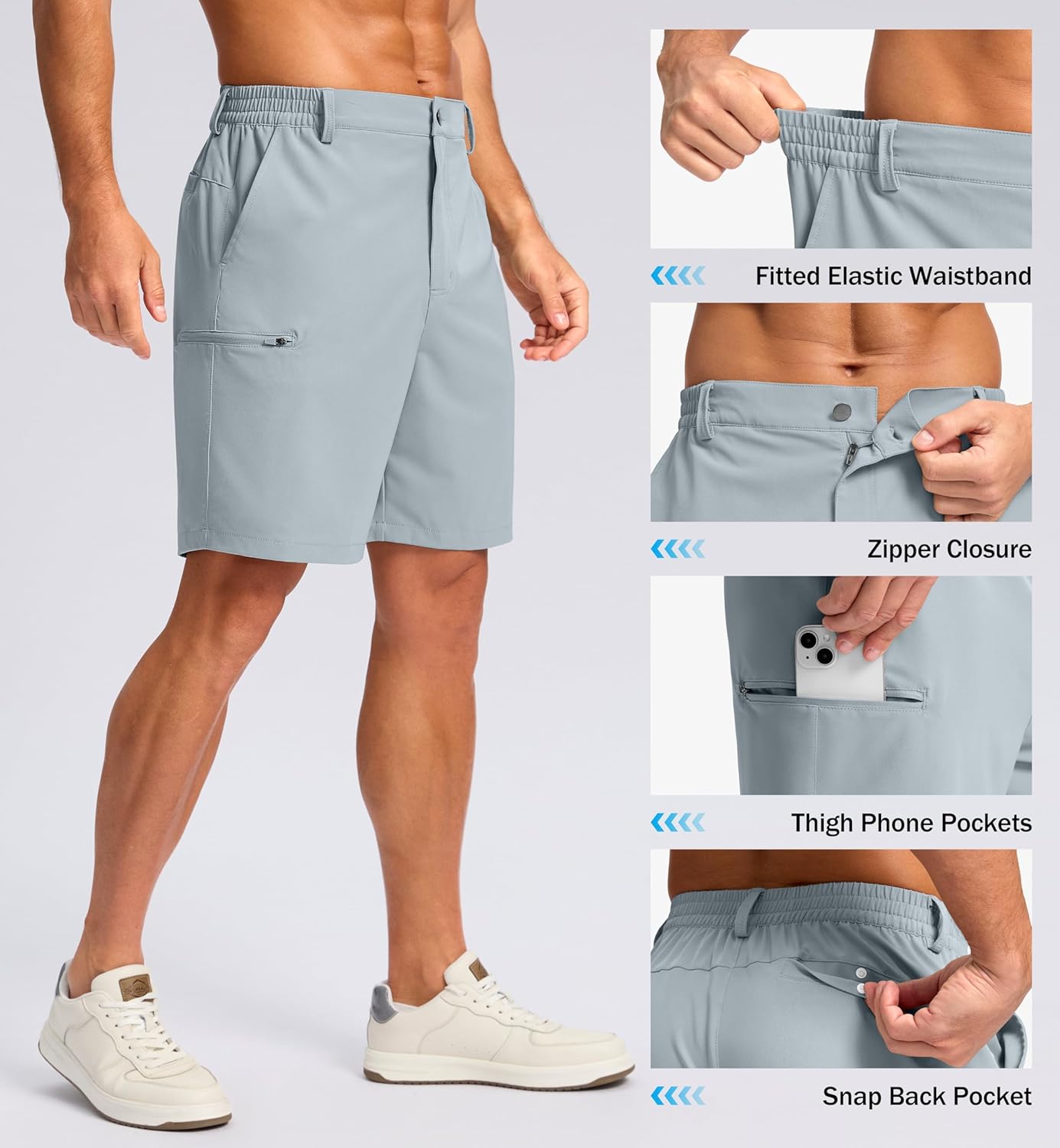 G Gradual Men's Casual Shorts 7"/ 9"/ 5" Lightweight 4 Pockets Stretch Quick-Dry Summer Shorts for Golf Work Hiking Trips - Image 4