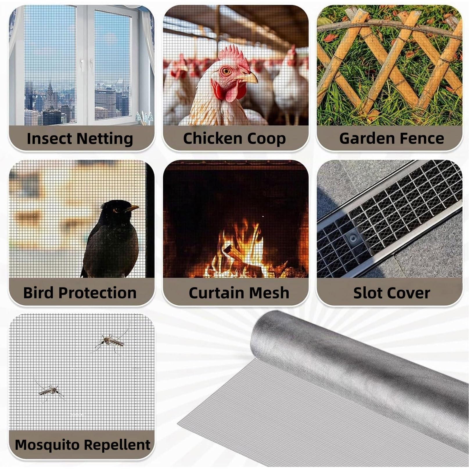 Malla de Alambre 20 Mallas Acero Inoxidable 304 Wire Cloth Rejilla de Metal Para Insectos Roedor Filtro Grill Hogar Cocina Jardín | 100x300cm