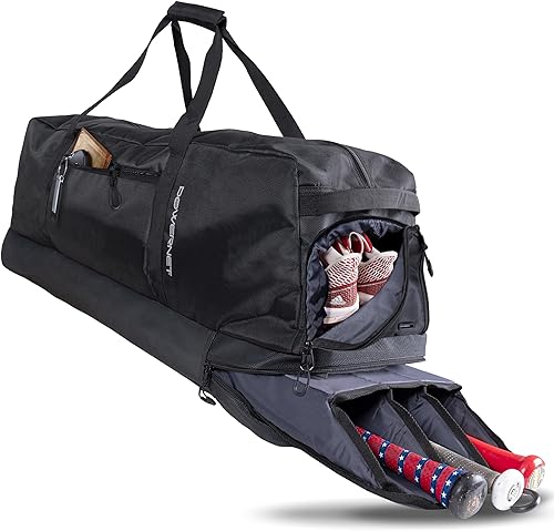 Vista 8 de PowerNet Pro Duffle Bag, Softball Baseball Bag, Baseball Gear Bag, Baseball Bat Bag with Internal Bat Sleeves, Baseball Bags with Padded Strap &