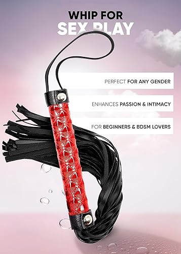 Miniatura 5 de Red Riding Whip 15.5" - Faux Leather Whip for Horse - Horse Training Whip - Equestrian Horse Whip