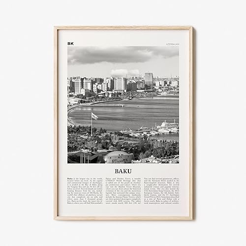 Baku Print Black and White, Baku Wall Art, Baku Poster, Baku, Baku Wall Décor, Azerbaijan, Bak, Azrbaycan #1418